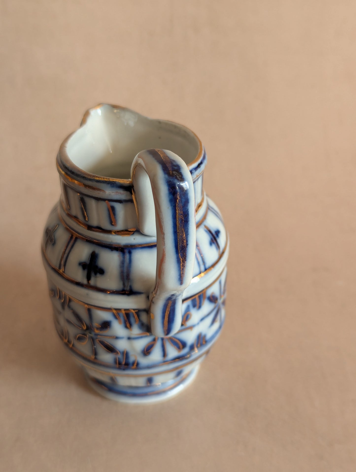 Hand-Painted Early 20th Century Miniature Barrel Jug