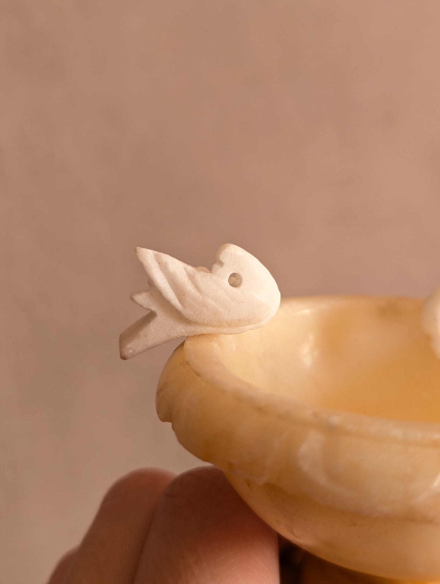 Italian Alabaster Grand Tour Miniature Bird Bath