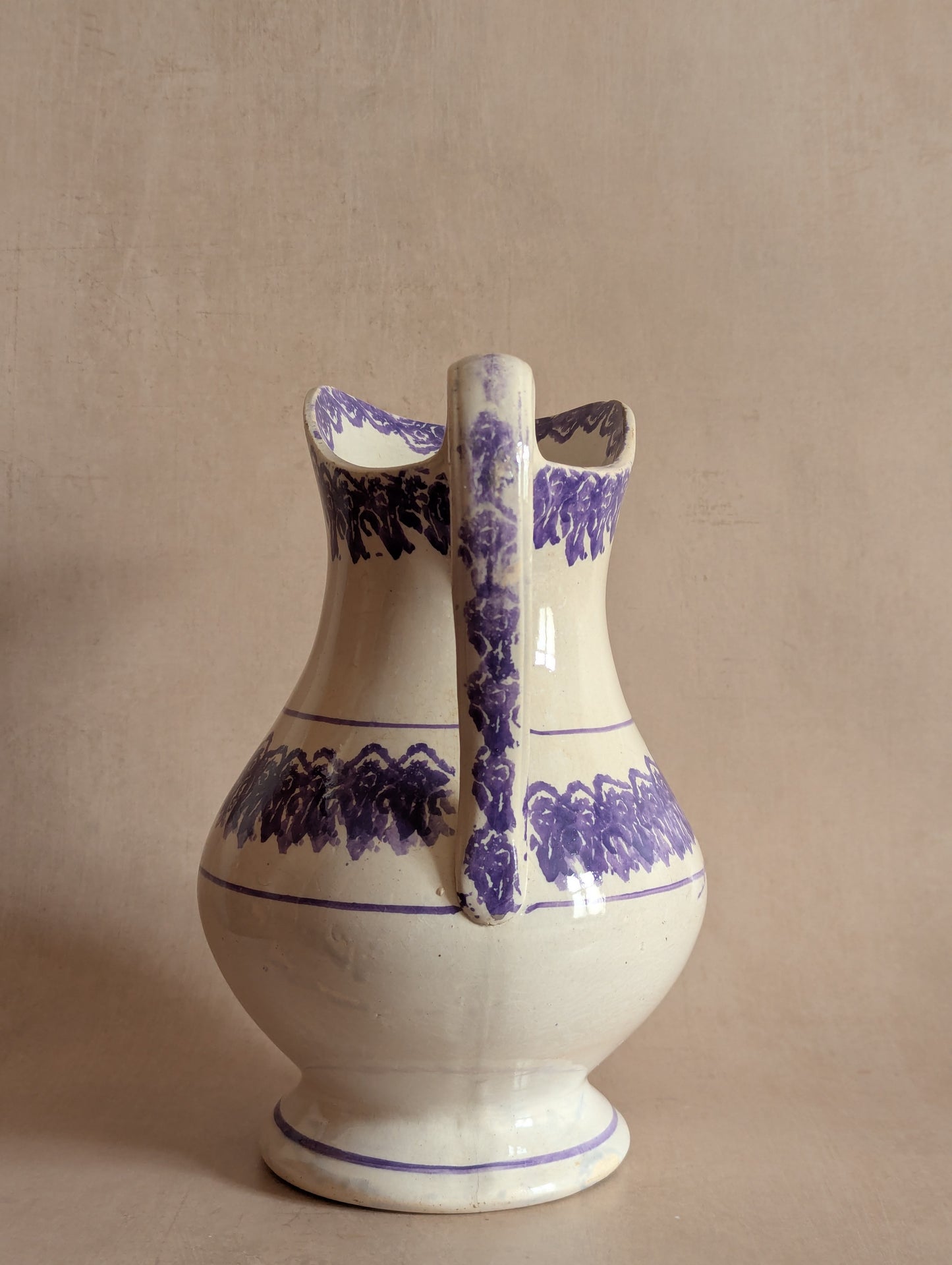 Rare Antique 19th Century Large Spongeware Jug