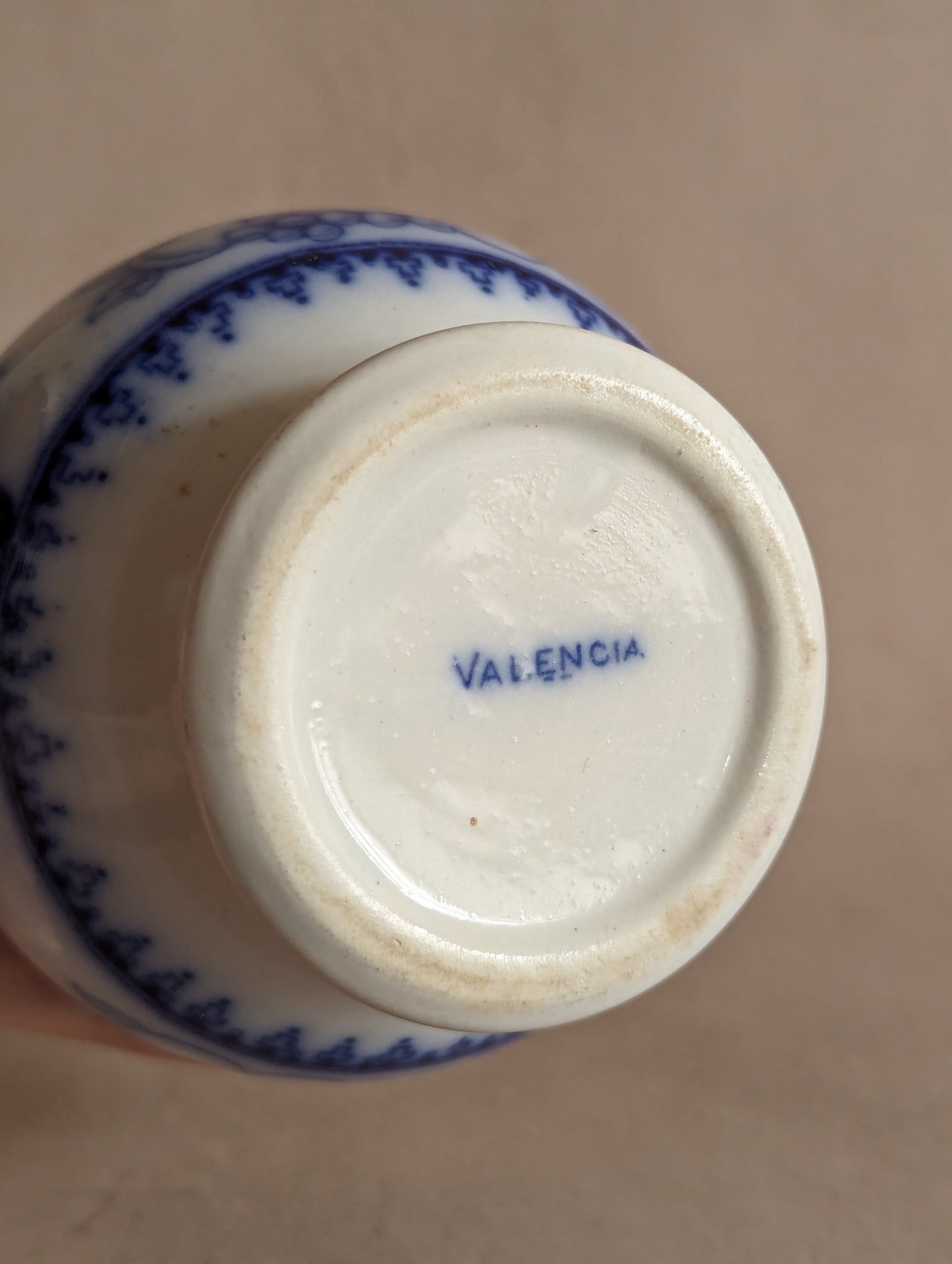 Spanish Blue & White Creamer Jug, Antique c. early 1900s