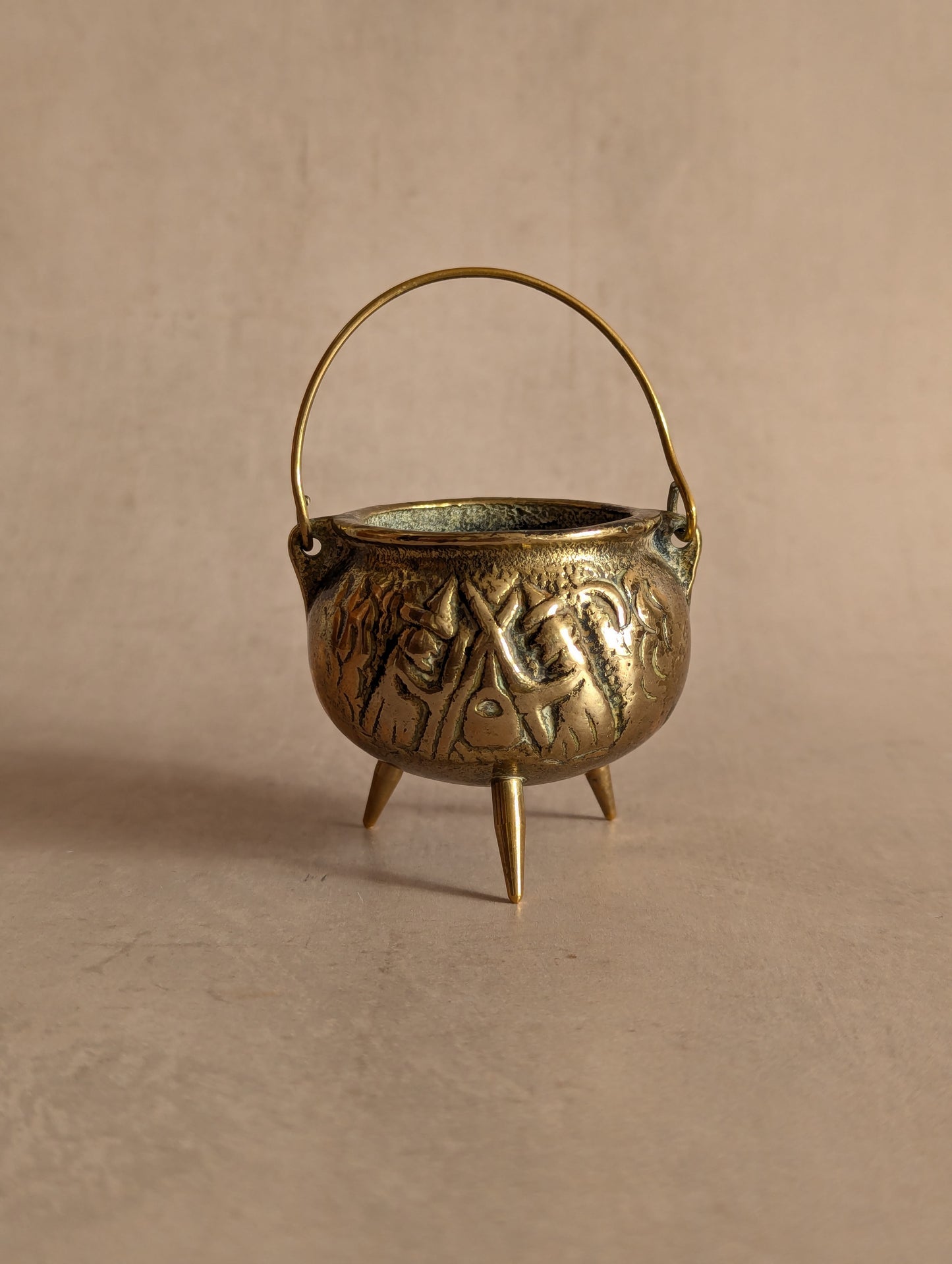 Solid Brass Miniature Witch's Cauldron