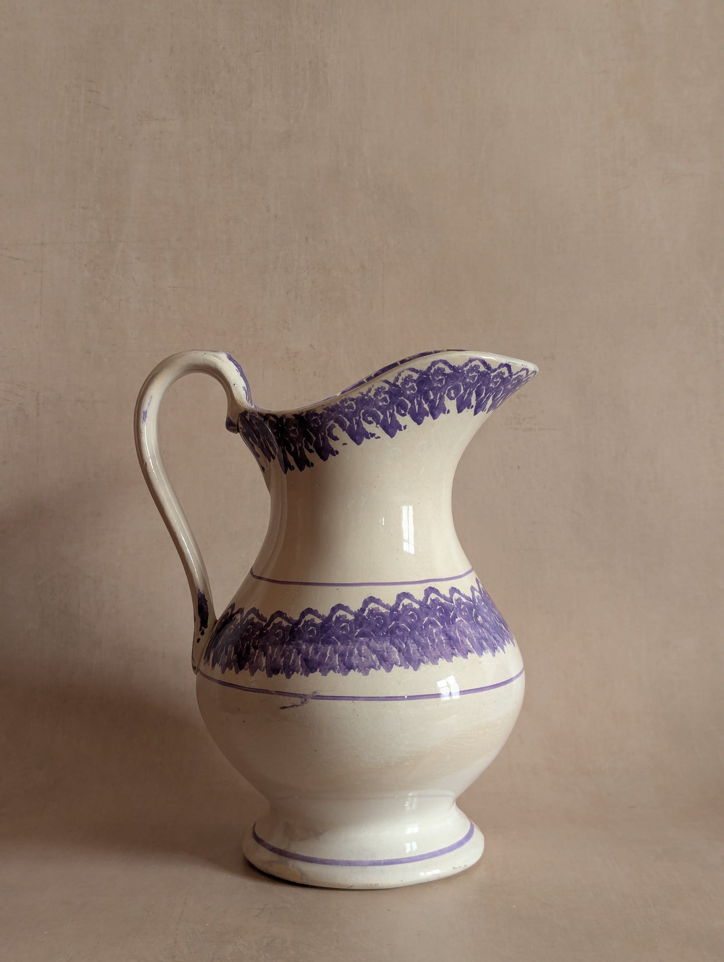 Rare Antique 19th Century Large Spongeware Jug