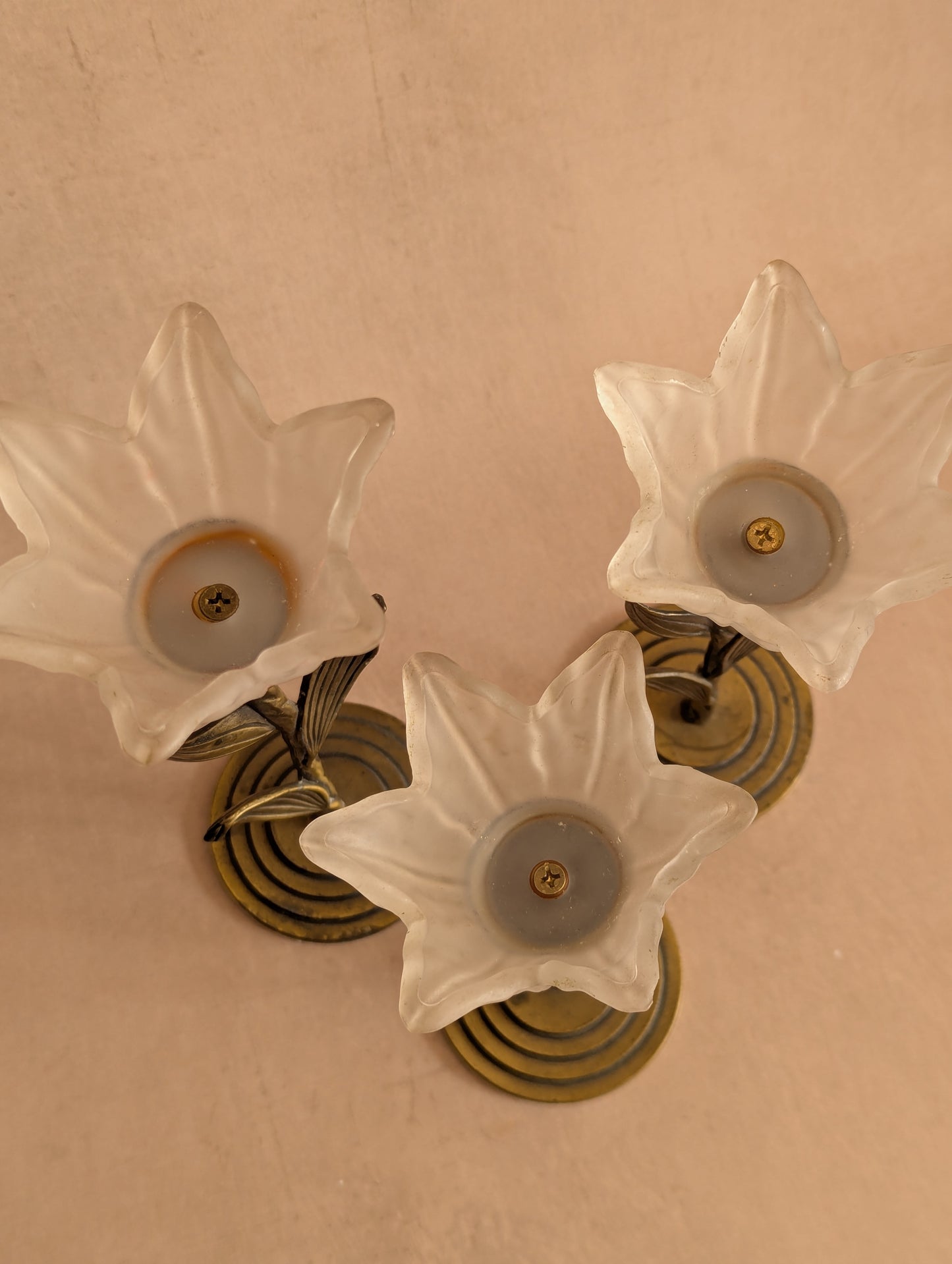 Frosted Flower Tealight Holders, Set of Three