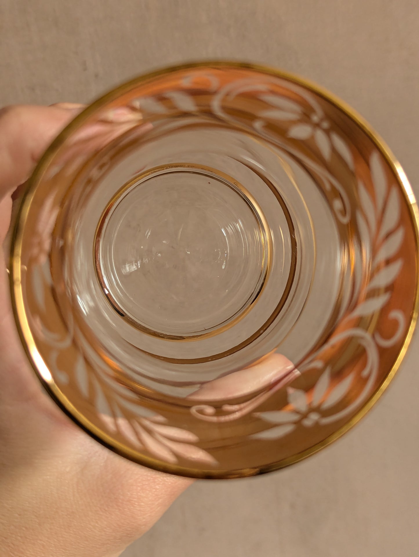 Golden Gilt Mid-Century Jug & Glasses, Set of 5