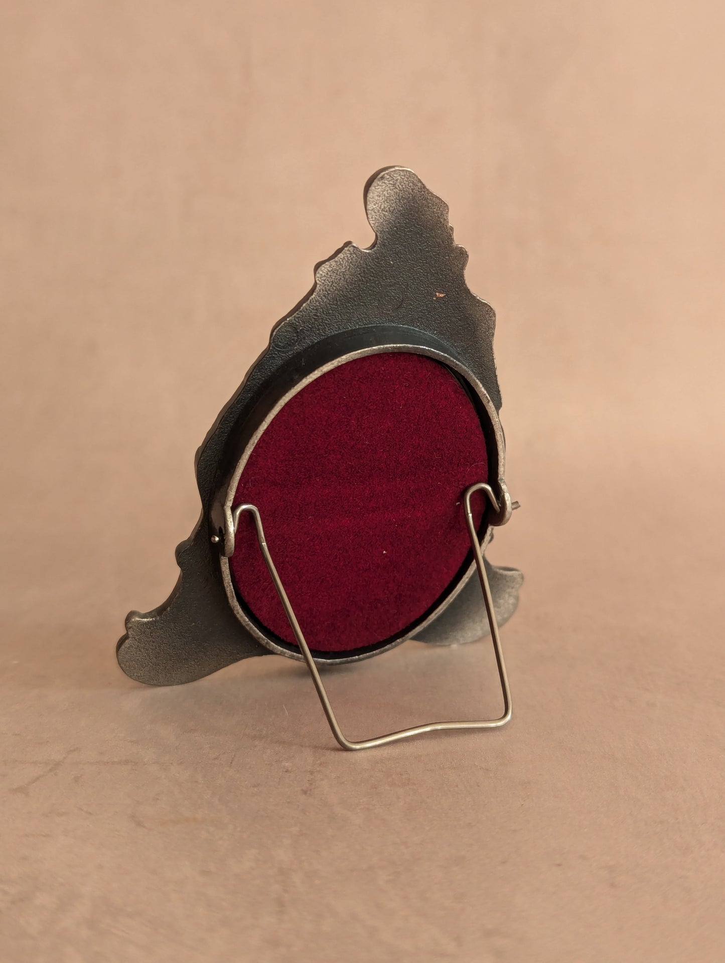 Miniature Ornate Oval Metal Picture Frame