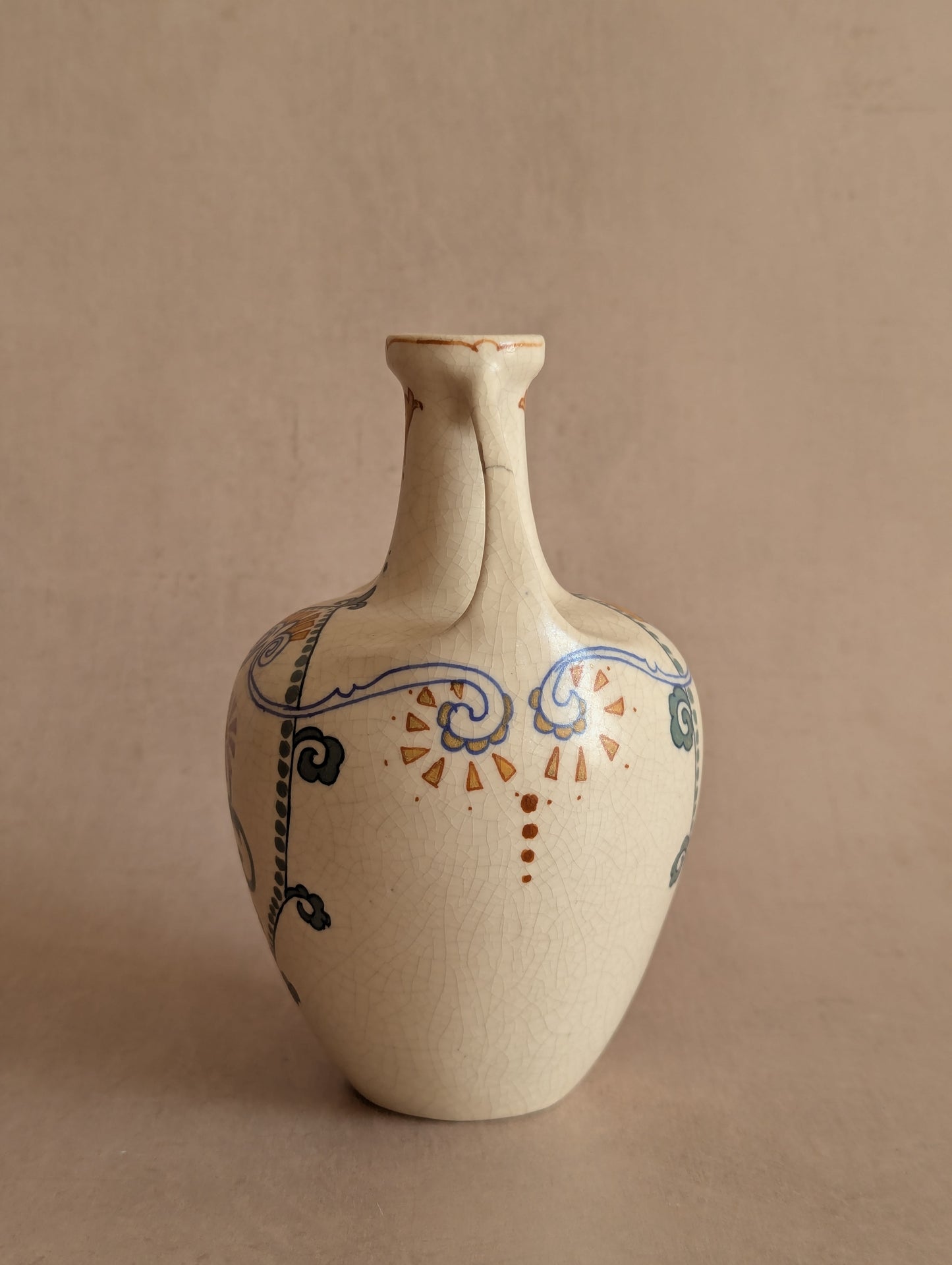 Dutch Art Nouveau Small Amphora Vase, Arnhem, Antique