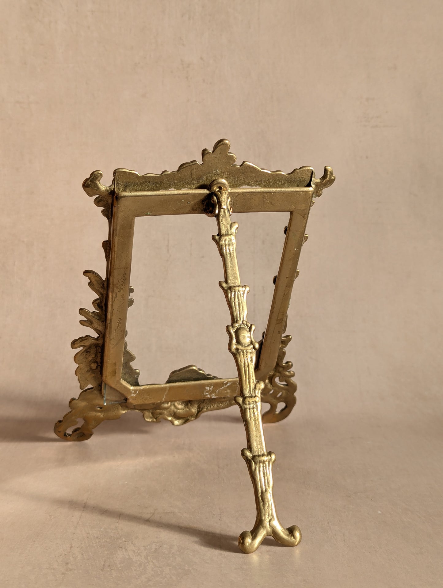Ornate Baroque Brass Standing Photo Frame