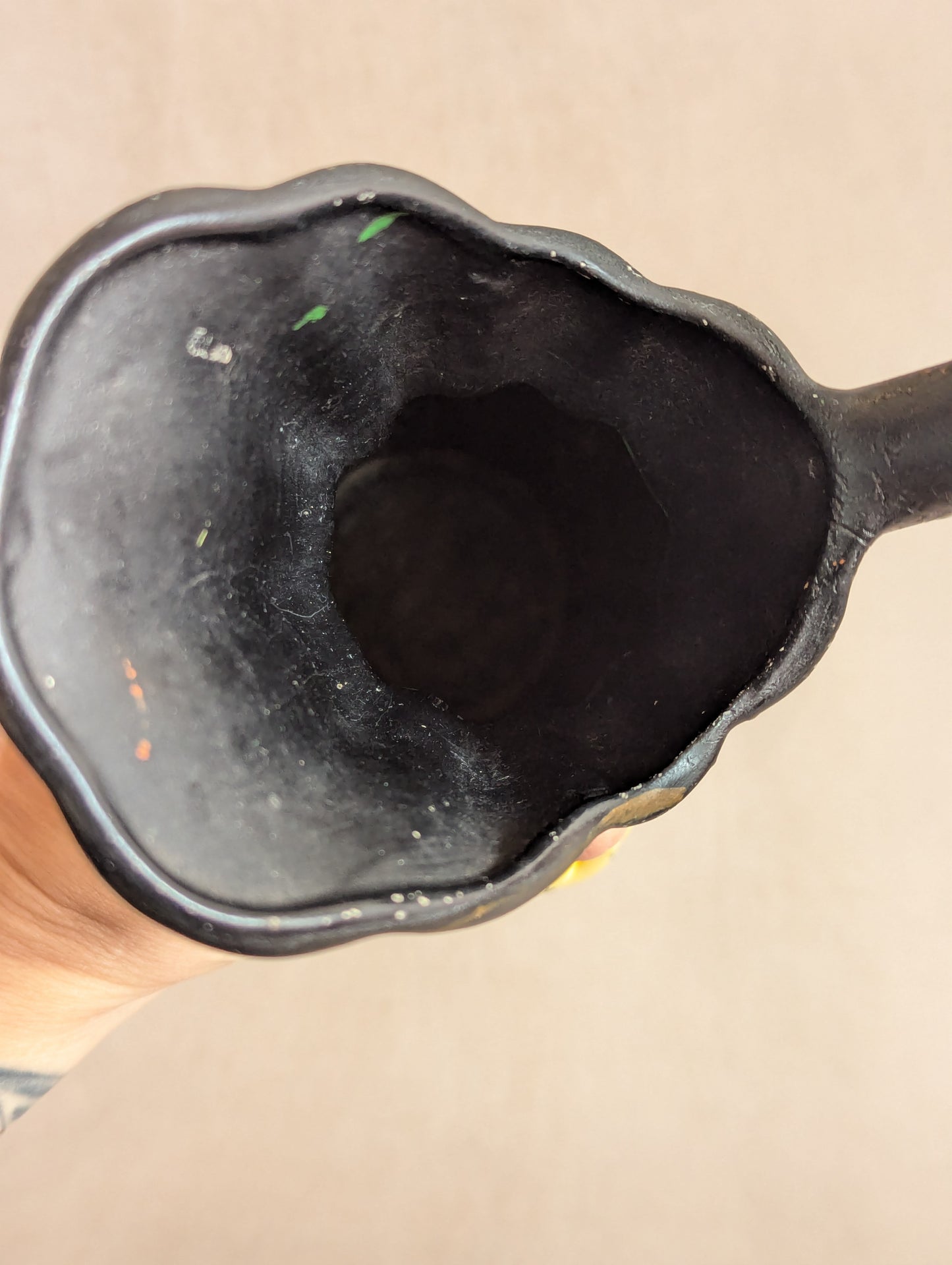 Brentleigh Ware Clermont Rose Black and Yellow Jug Vase