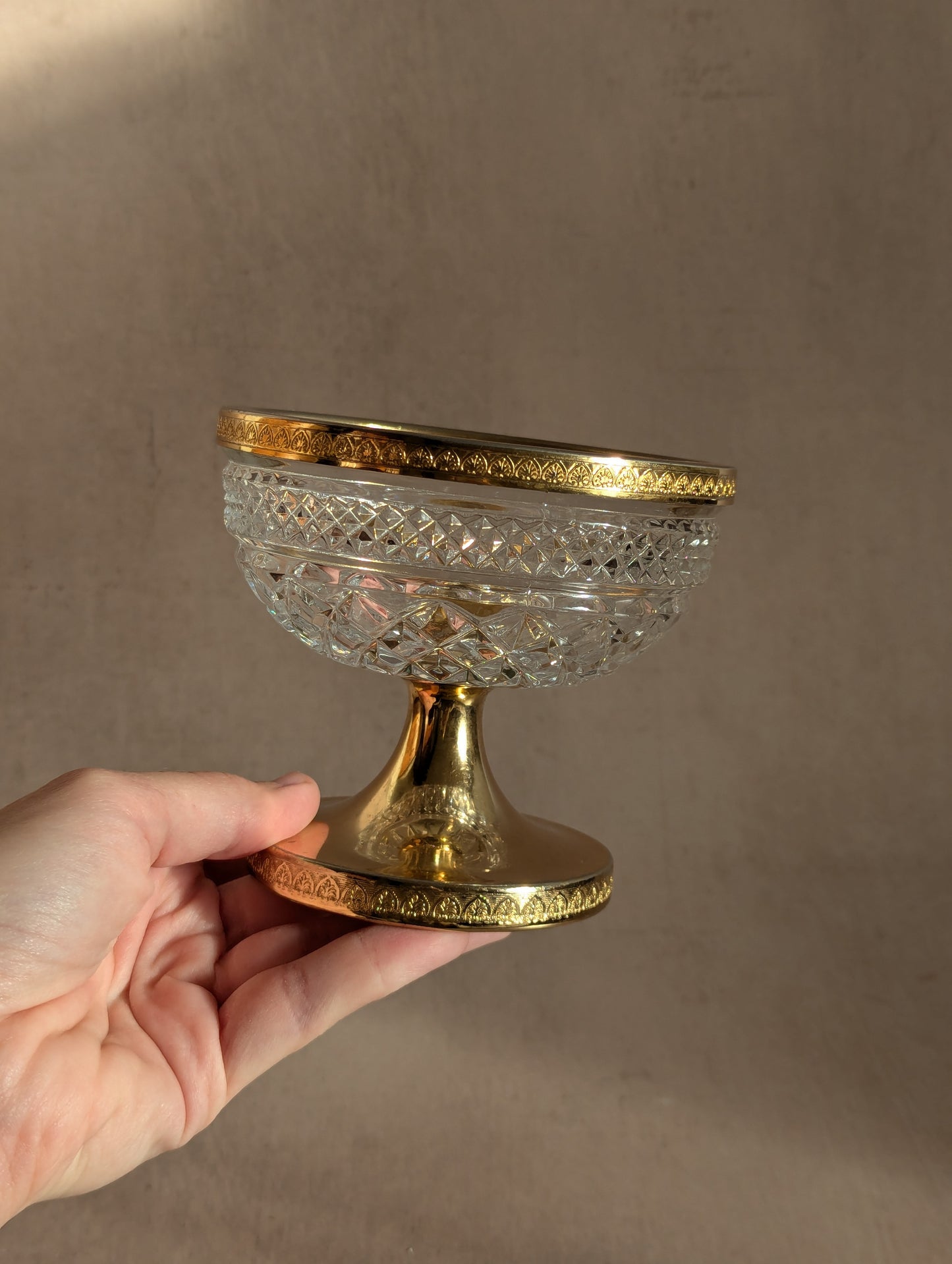 Golden Glass Bonbon Caviar Dish