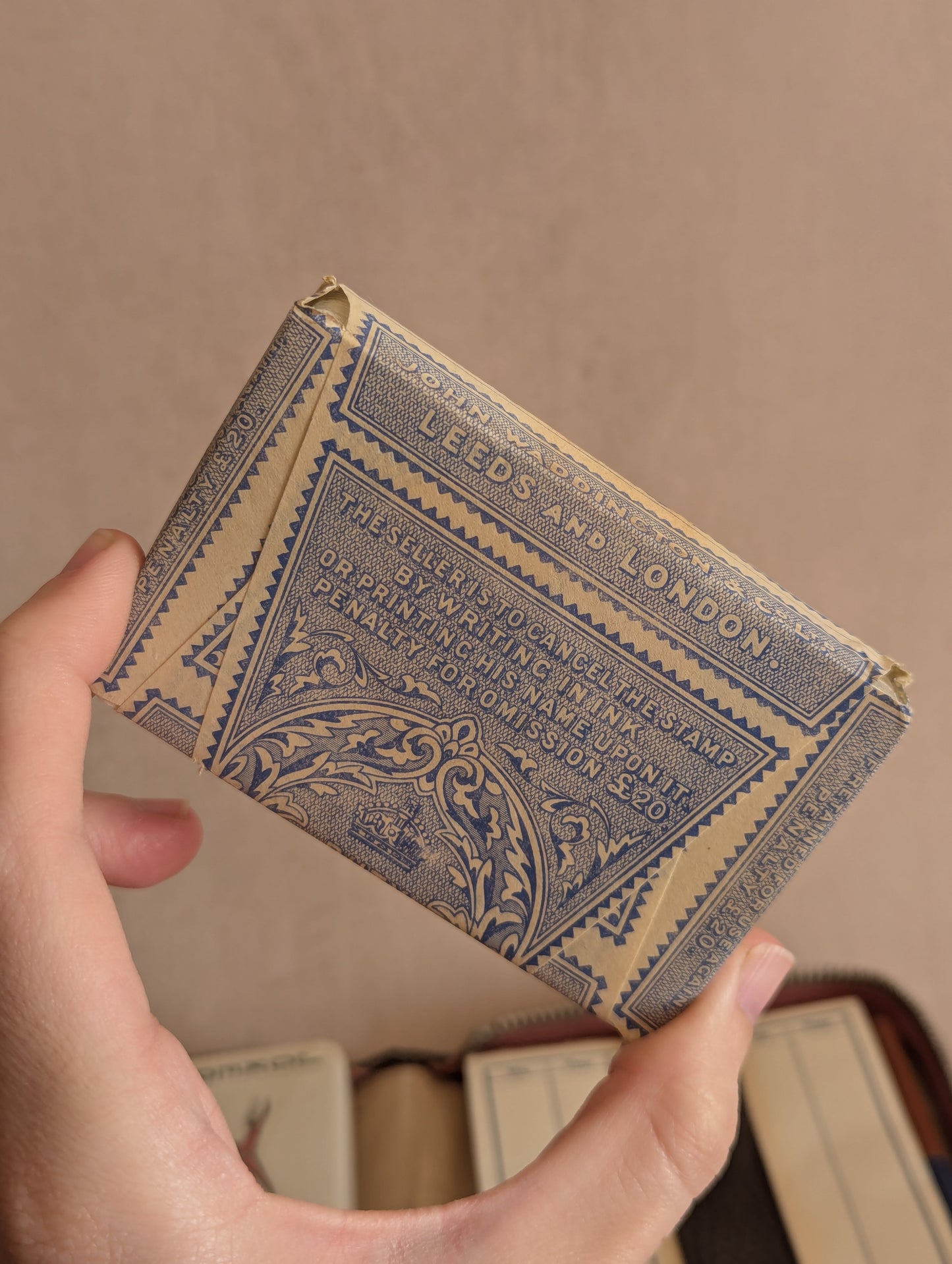 John Waddington Playing Cards in Zipper Case, Brand New