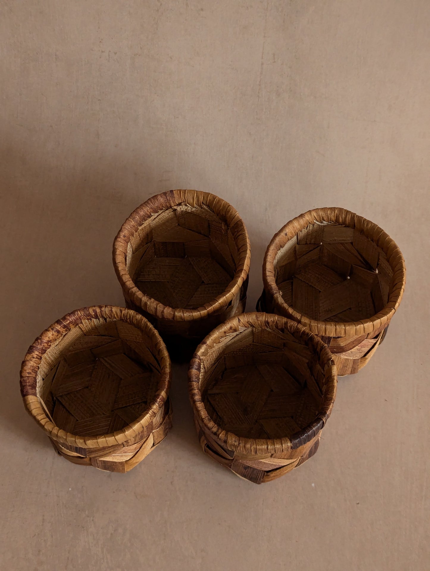 Grass Leaf Plaited Drink Sleeves - Set of Four