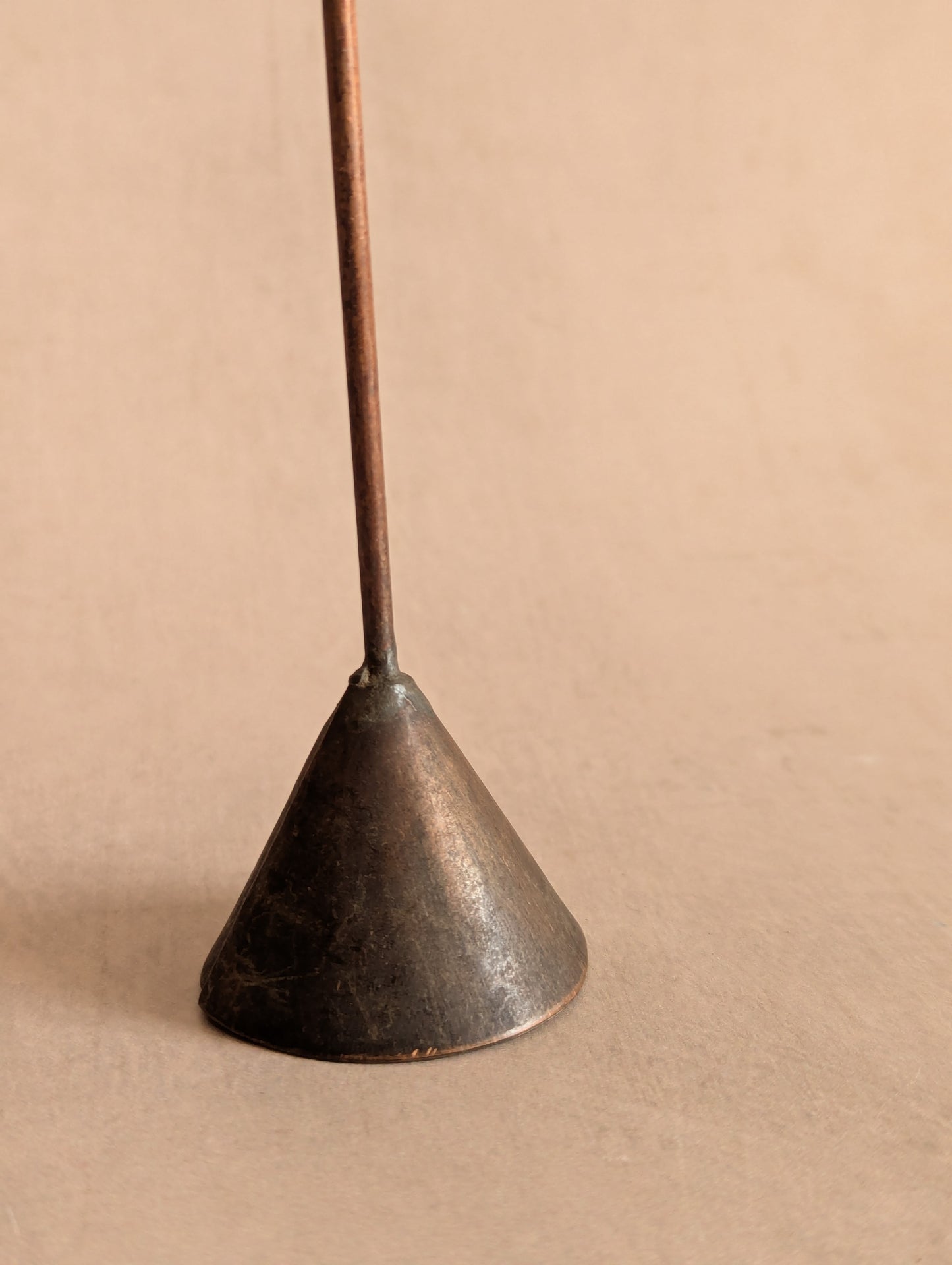 Standing Trumpet Short Bronze Candle Snuffer