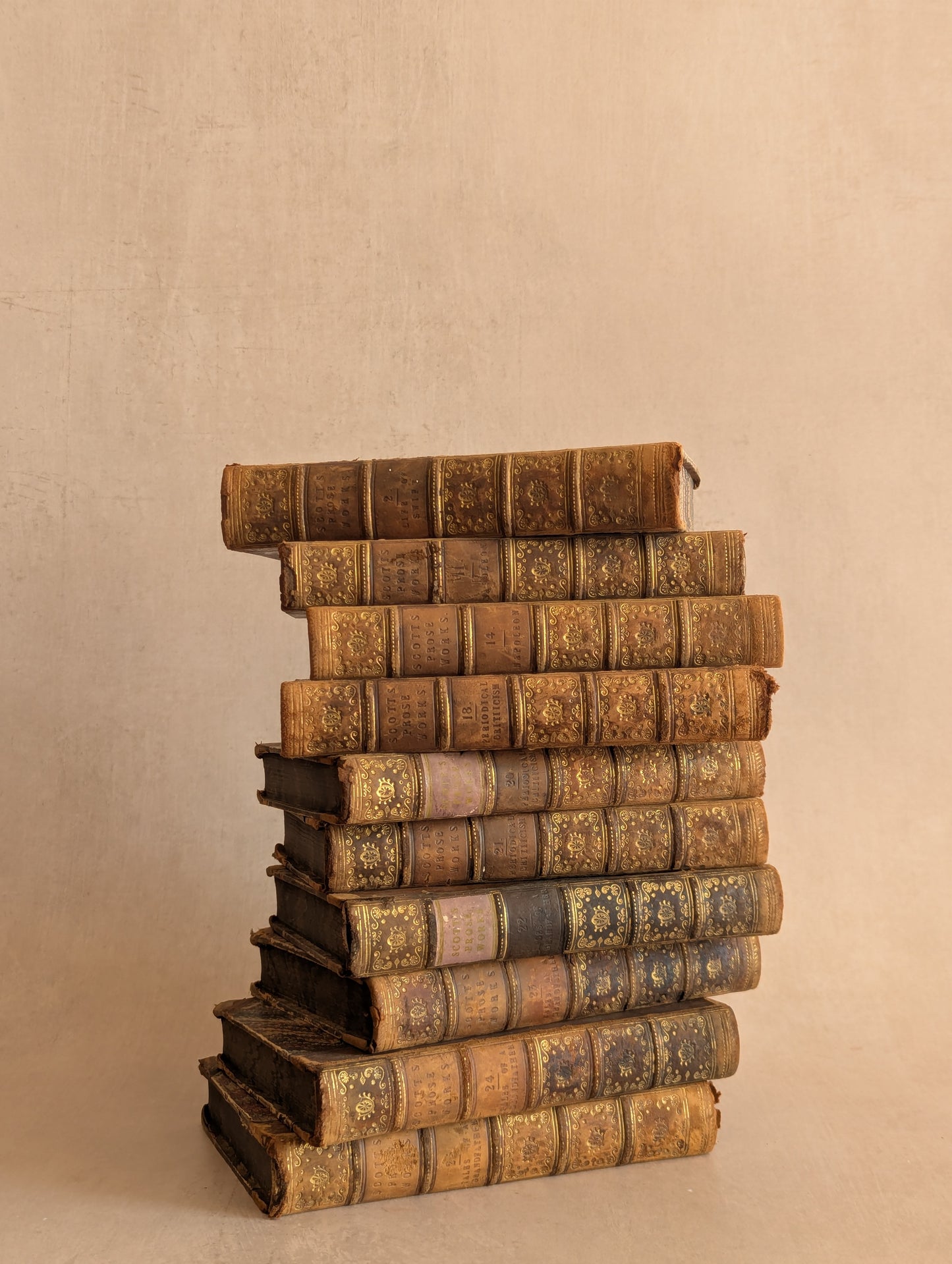Sir Walter Scott, Miscellaneous Prose Works Collection, 1849, Set of 10