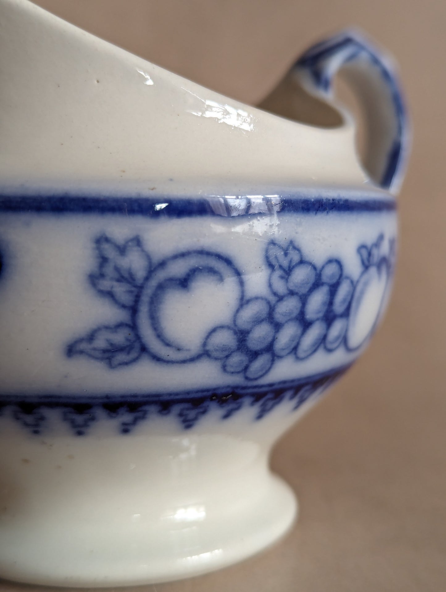 Spanish Blue & White Creamer Jug, Antique c. early 1900s