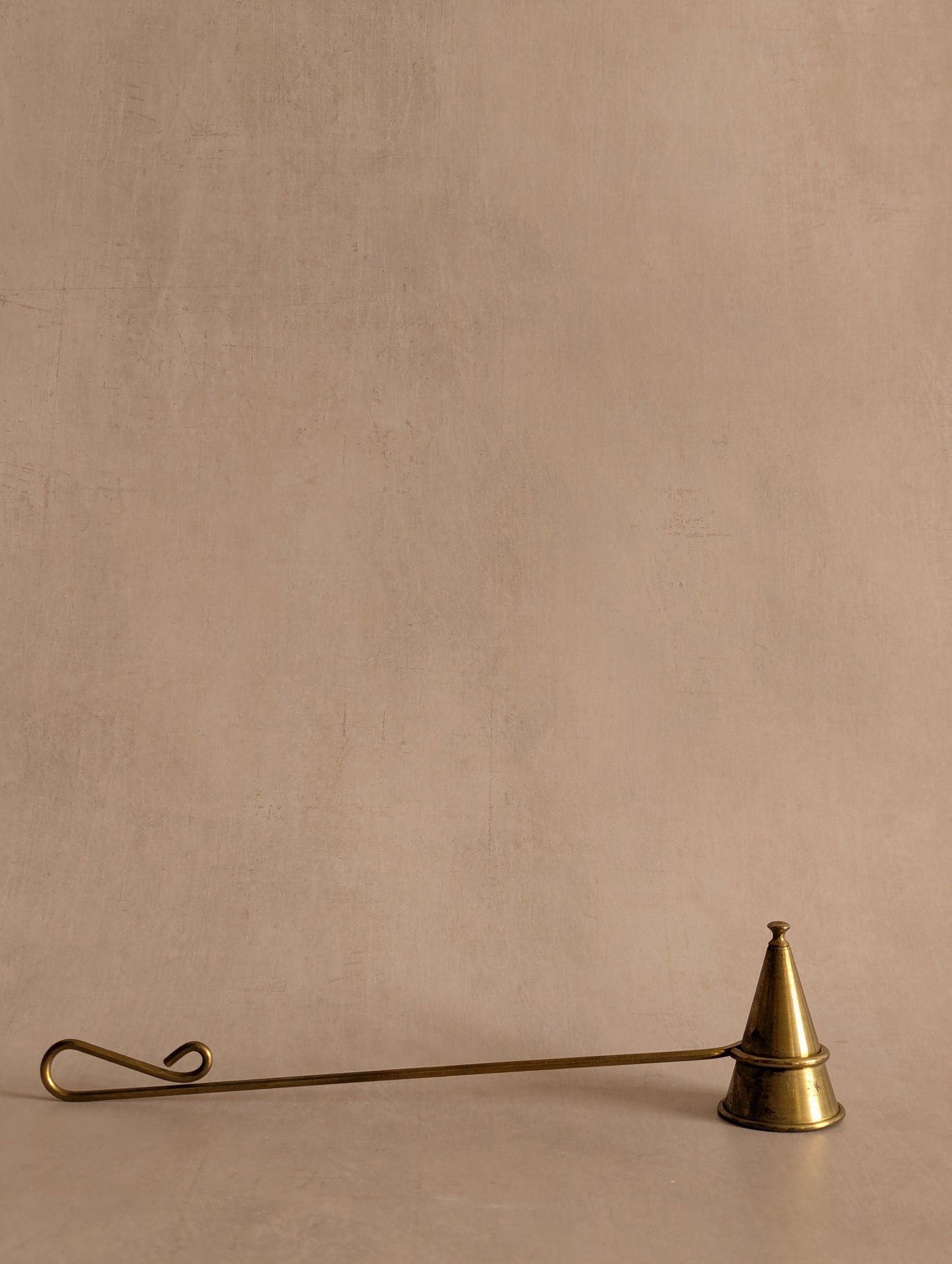 Large Brass Plated Cone Candle Snuffer