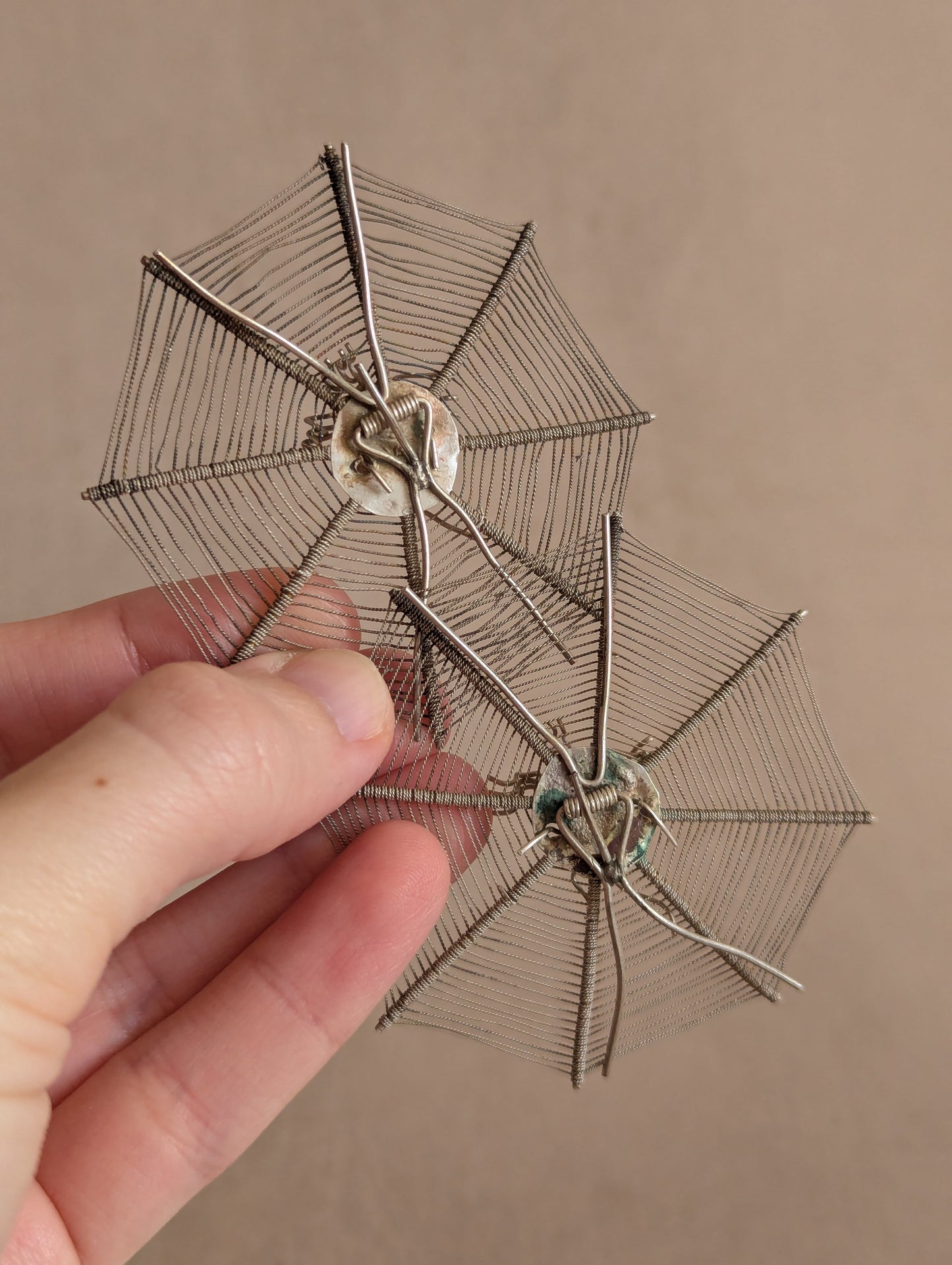 Victorian Spiderweb Place Card Menu Holders, Set of Four