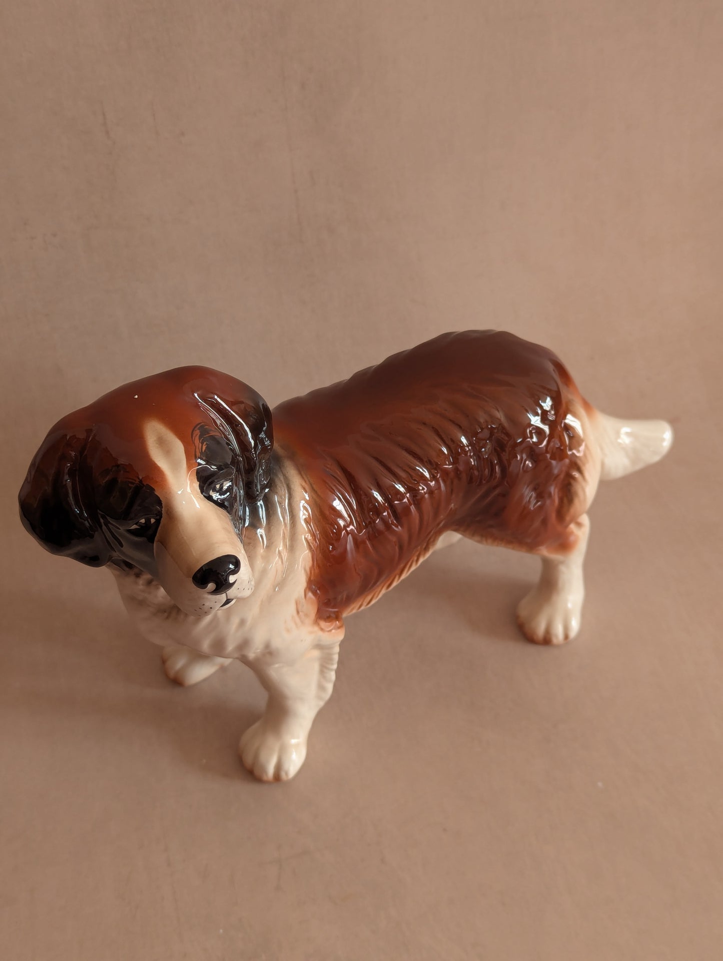 Ceramic Saint Bernard Melba Ware Dog Figurine