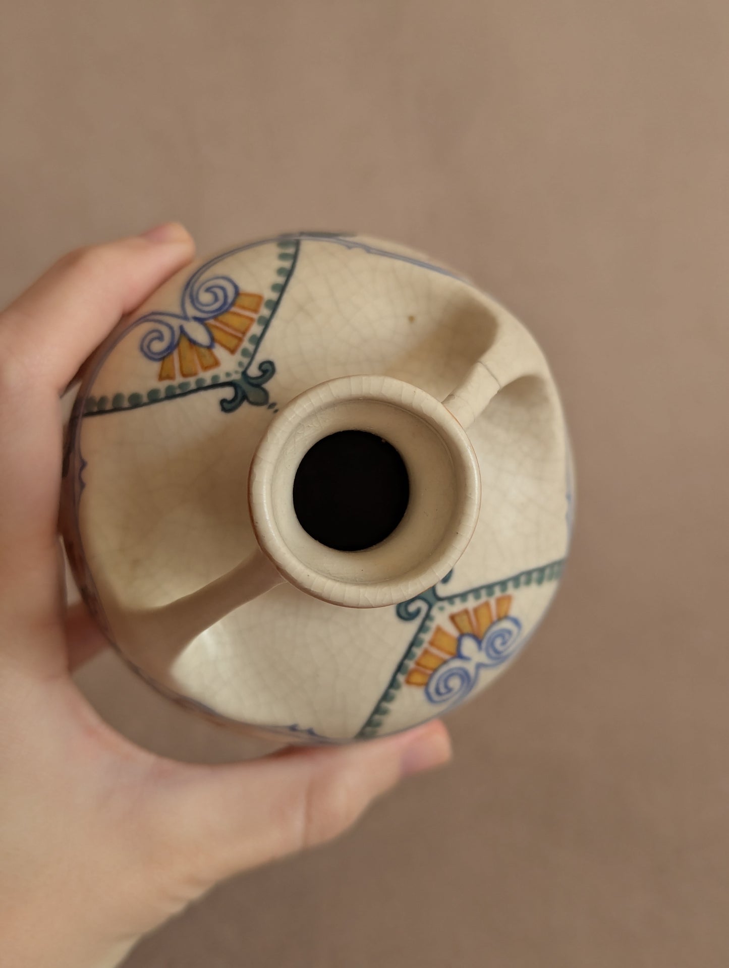 Dutch Art Nouveau Small Amphora Vase, Arnhem, Antique