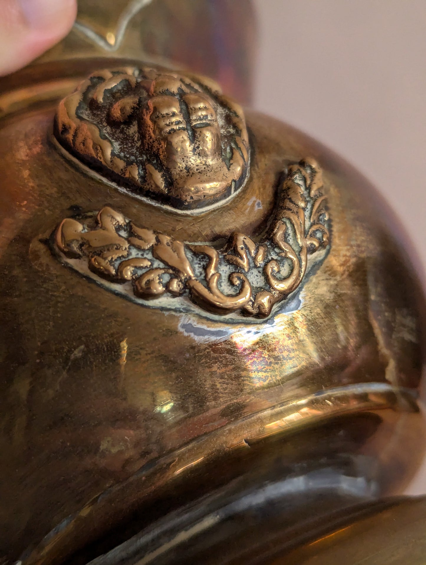 Lion Brass Coal Scuttle Planter Pot