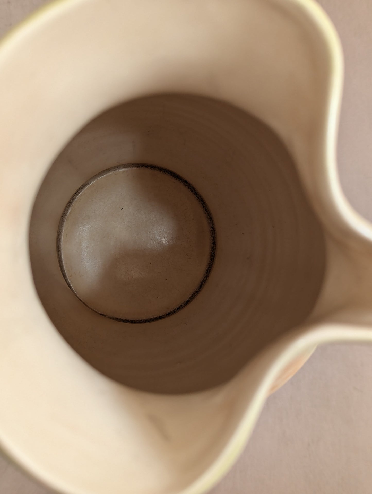 Pastel Orange & Green Pinched Spout Beswick Jug