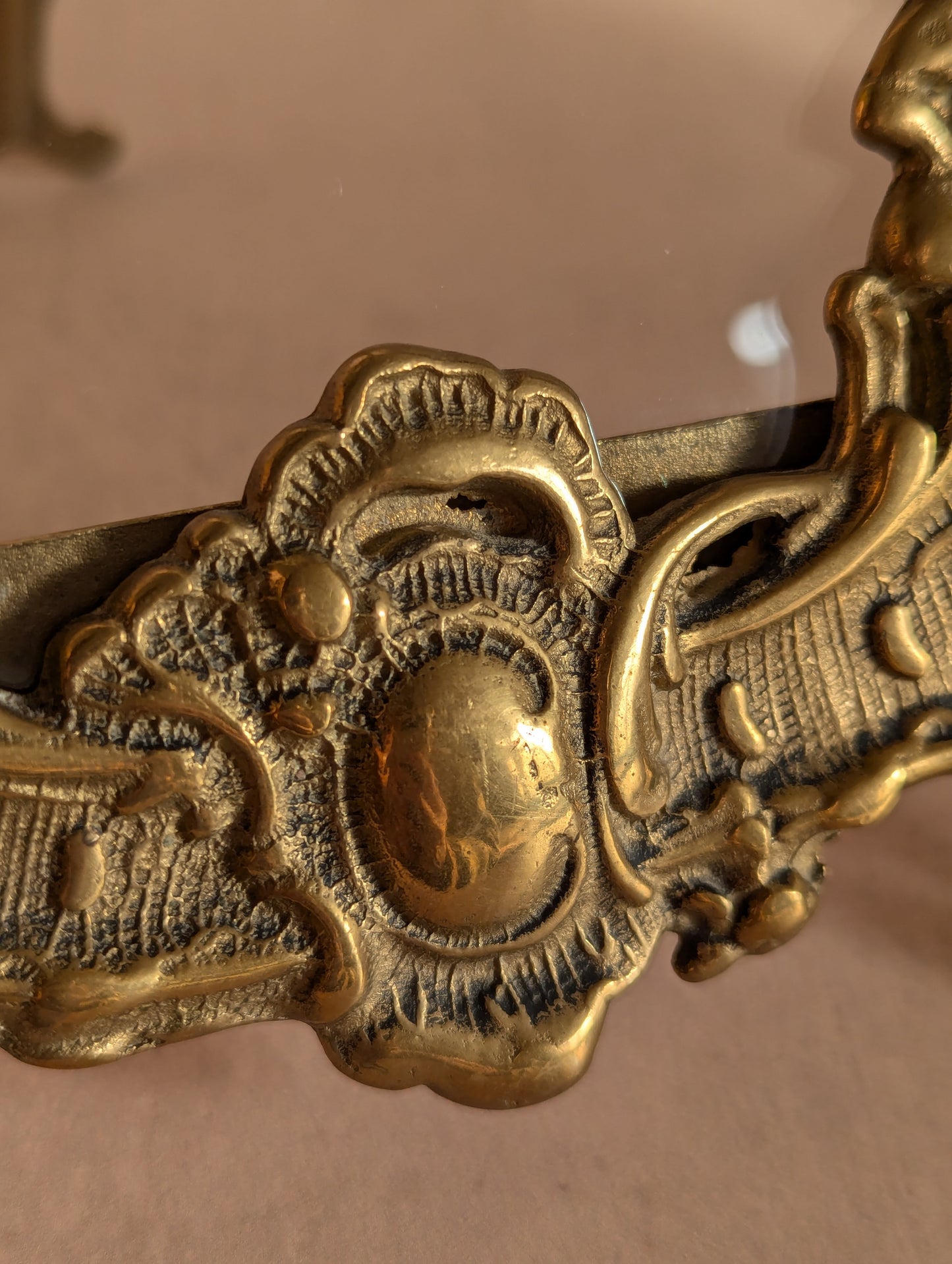 Ornate Baroque Brass Standing Photo Frame