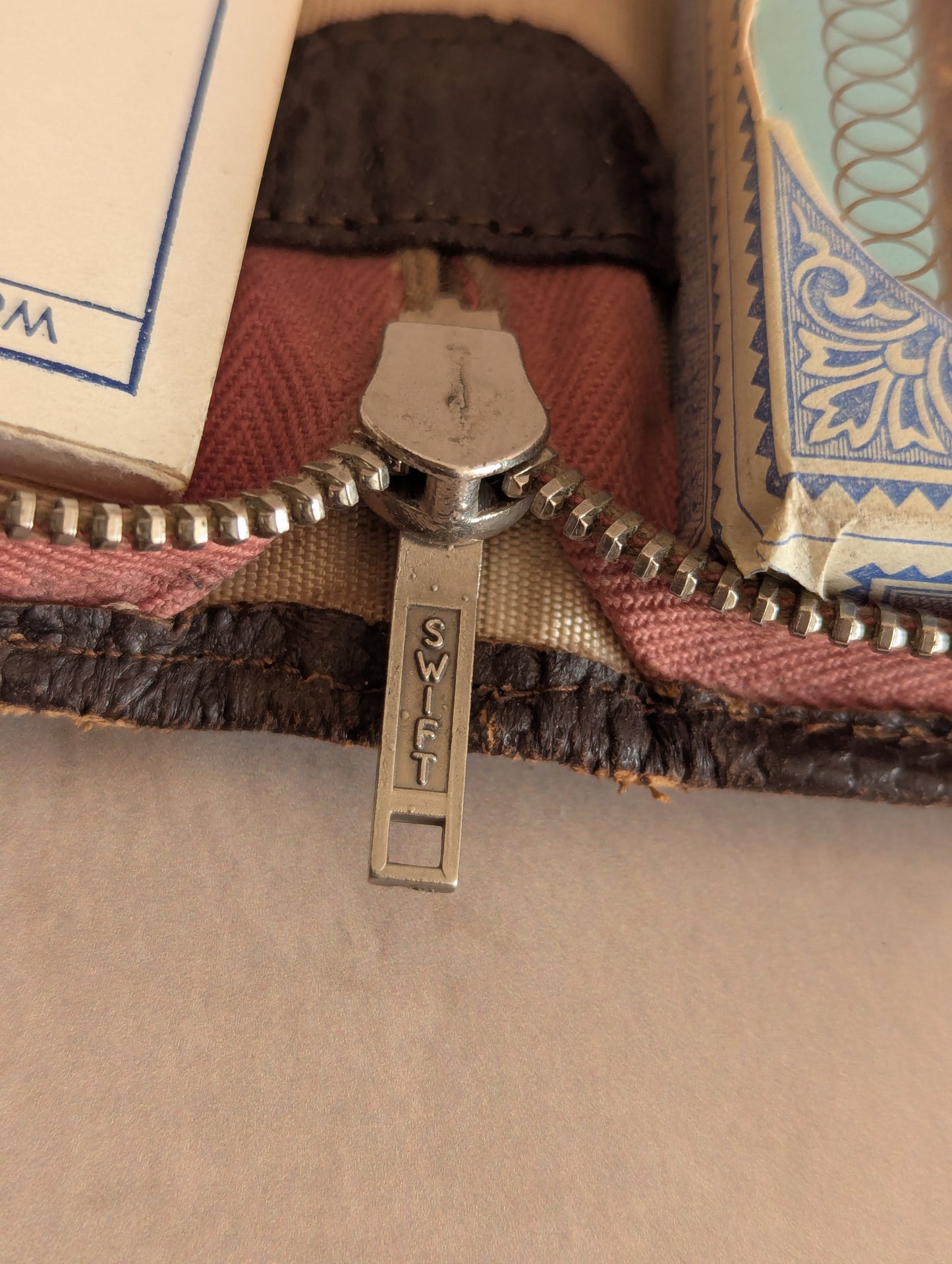 John Waddington Playing Cards in Zipper Case, Brand New