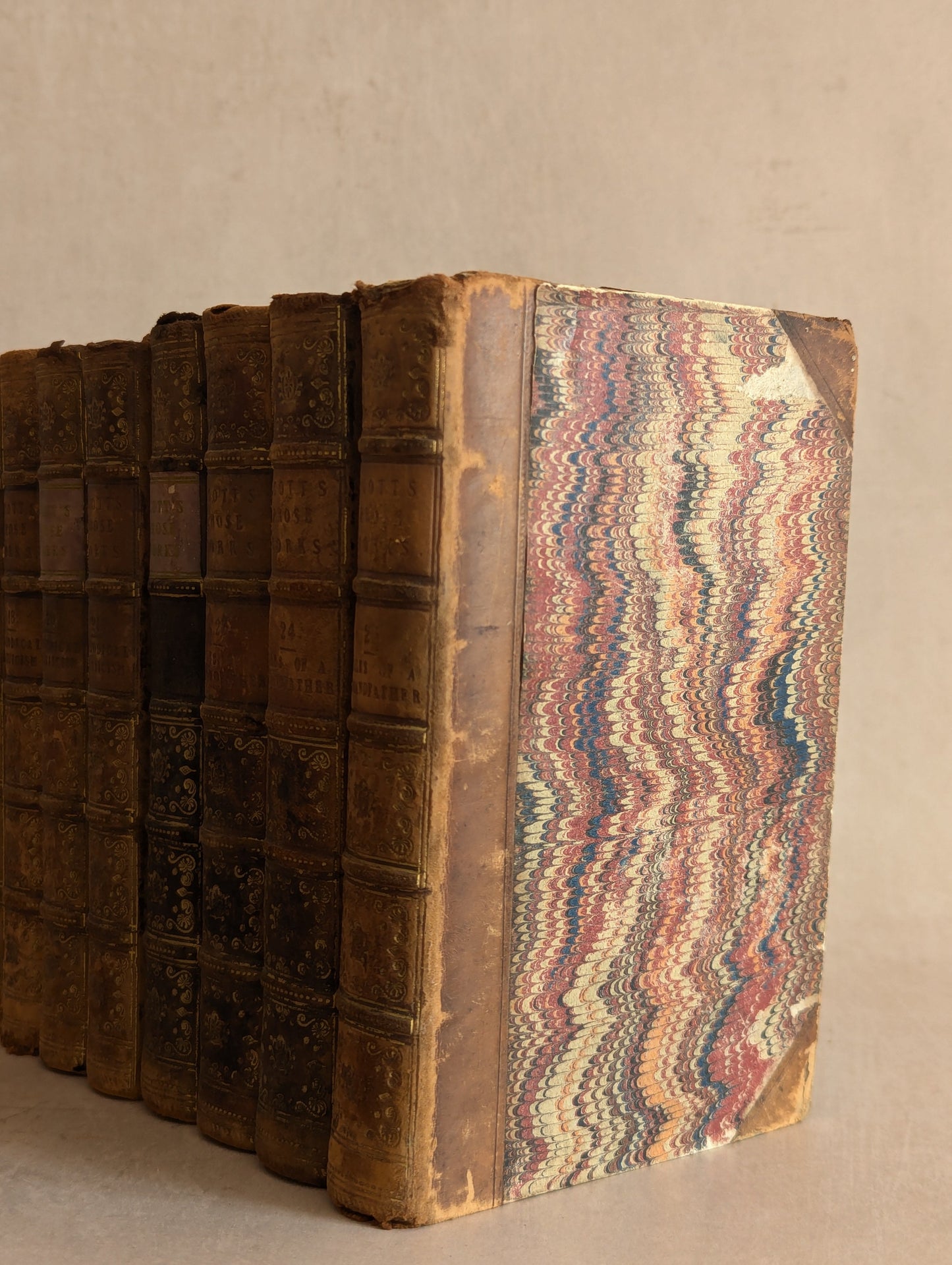 Sir Walter Scott, Miscellaneous Prose Works Collection, 1849, Set of 10