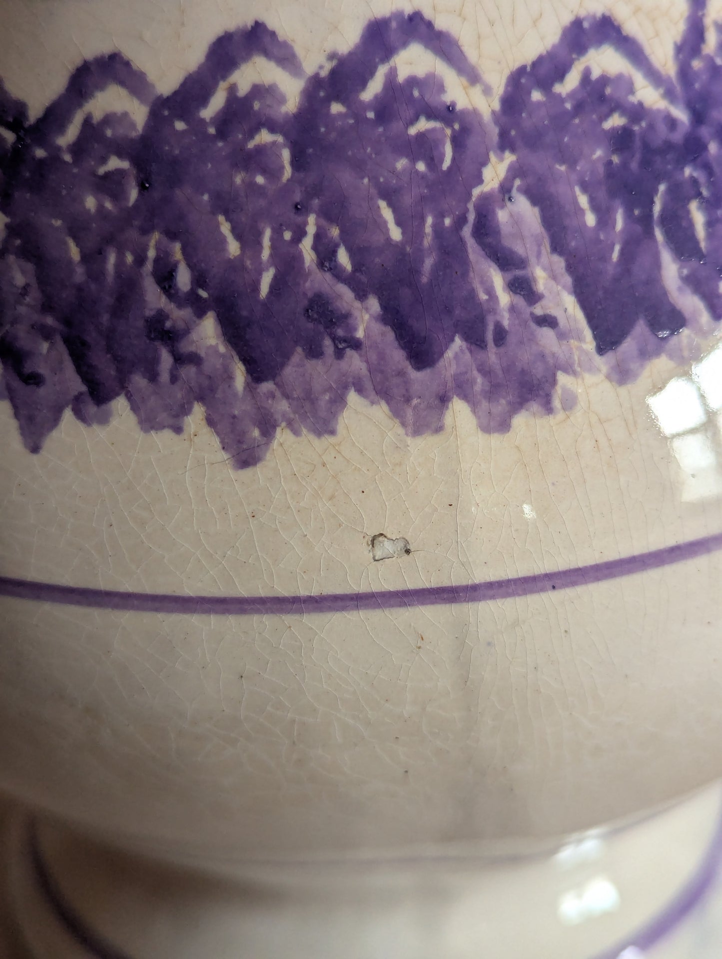 Rare Antique 19th Century Large Spongeware Jug