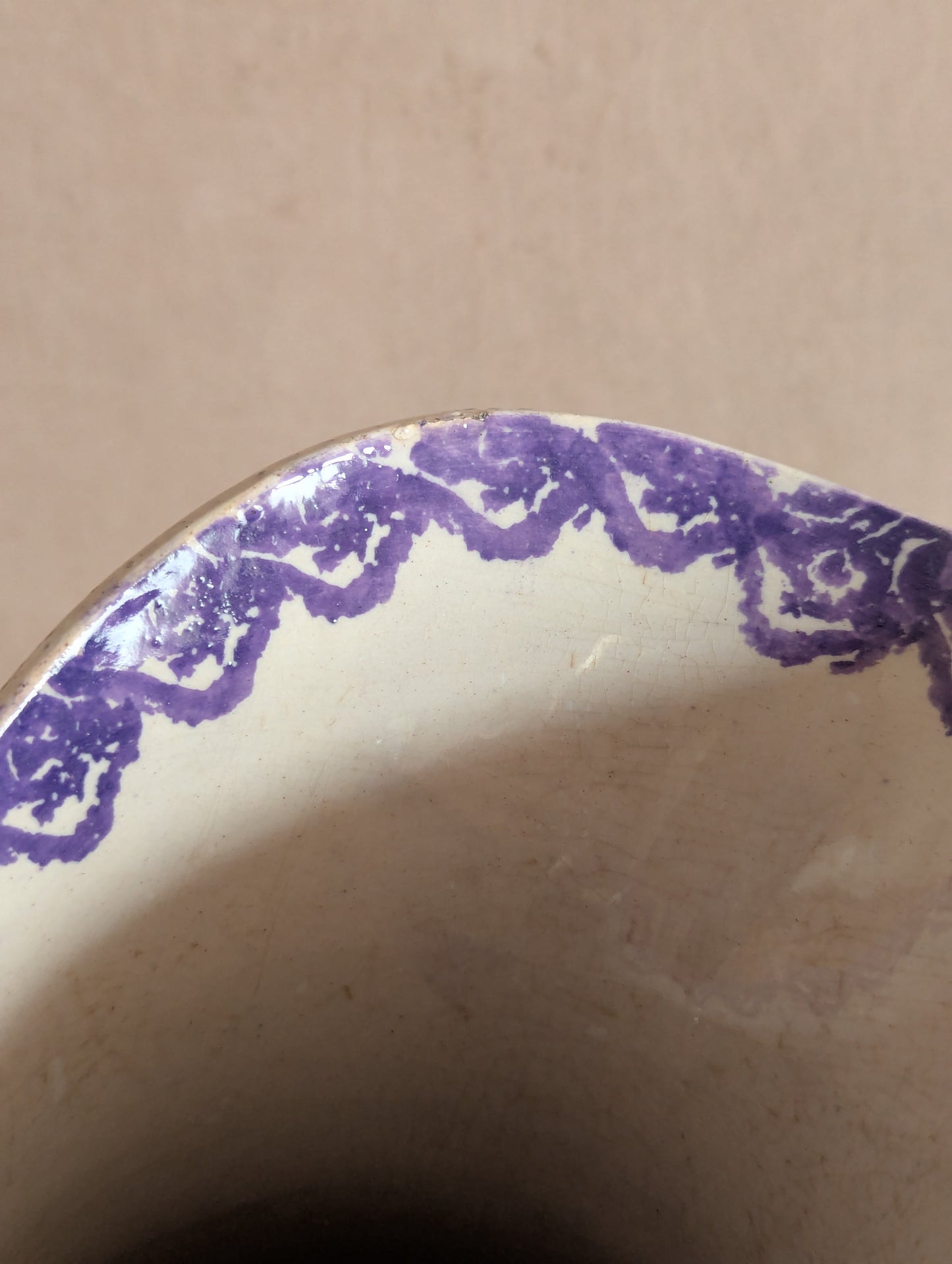 Rare Antique 19th Century Large Spongeware Jug