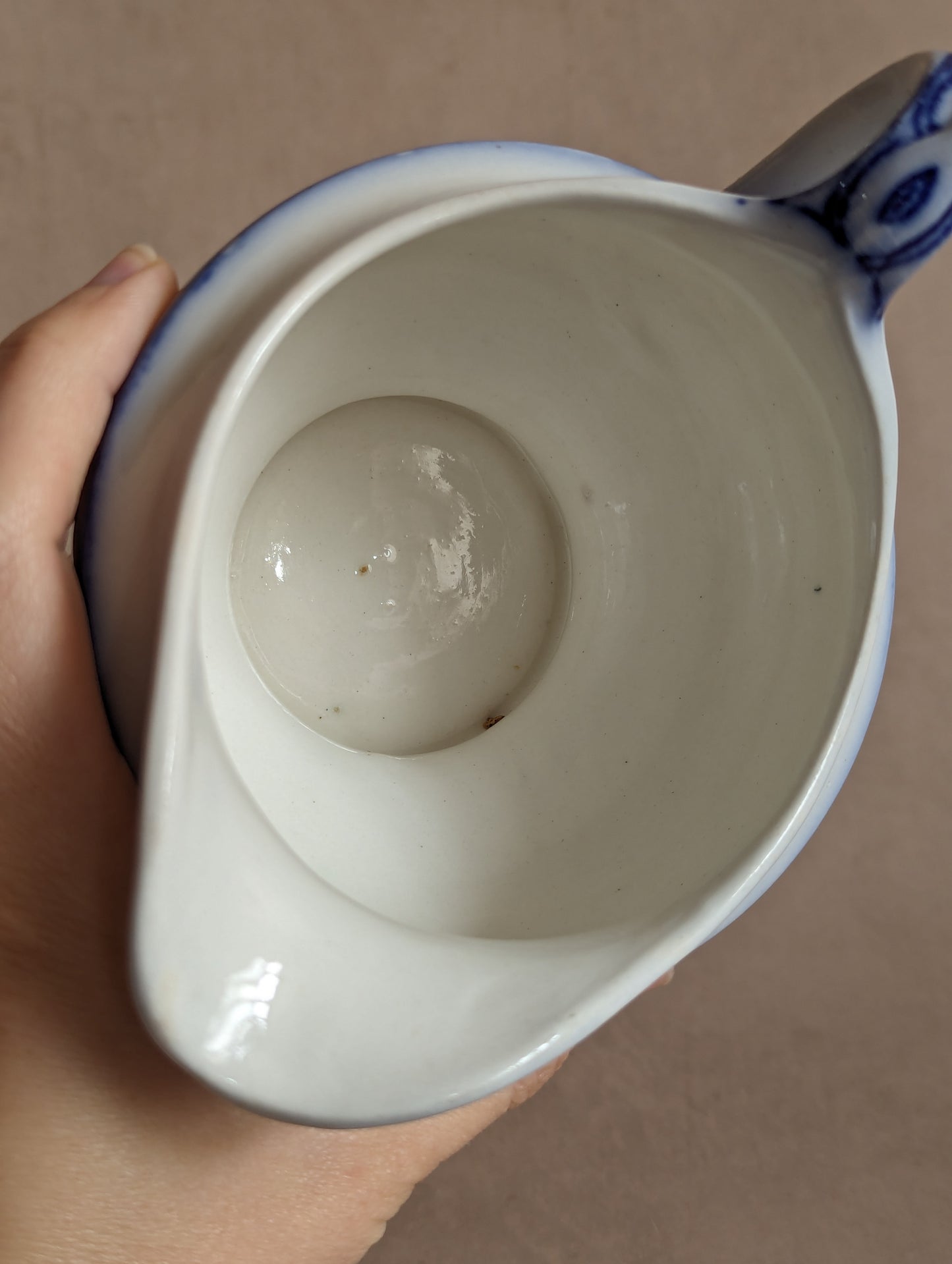 Spanish Blue & White Creamer Jug, Antique c. early 1900s