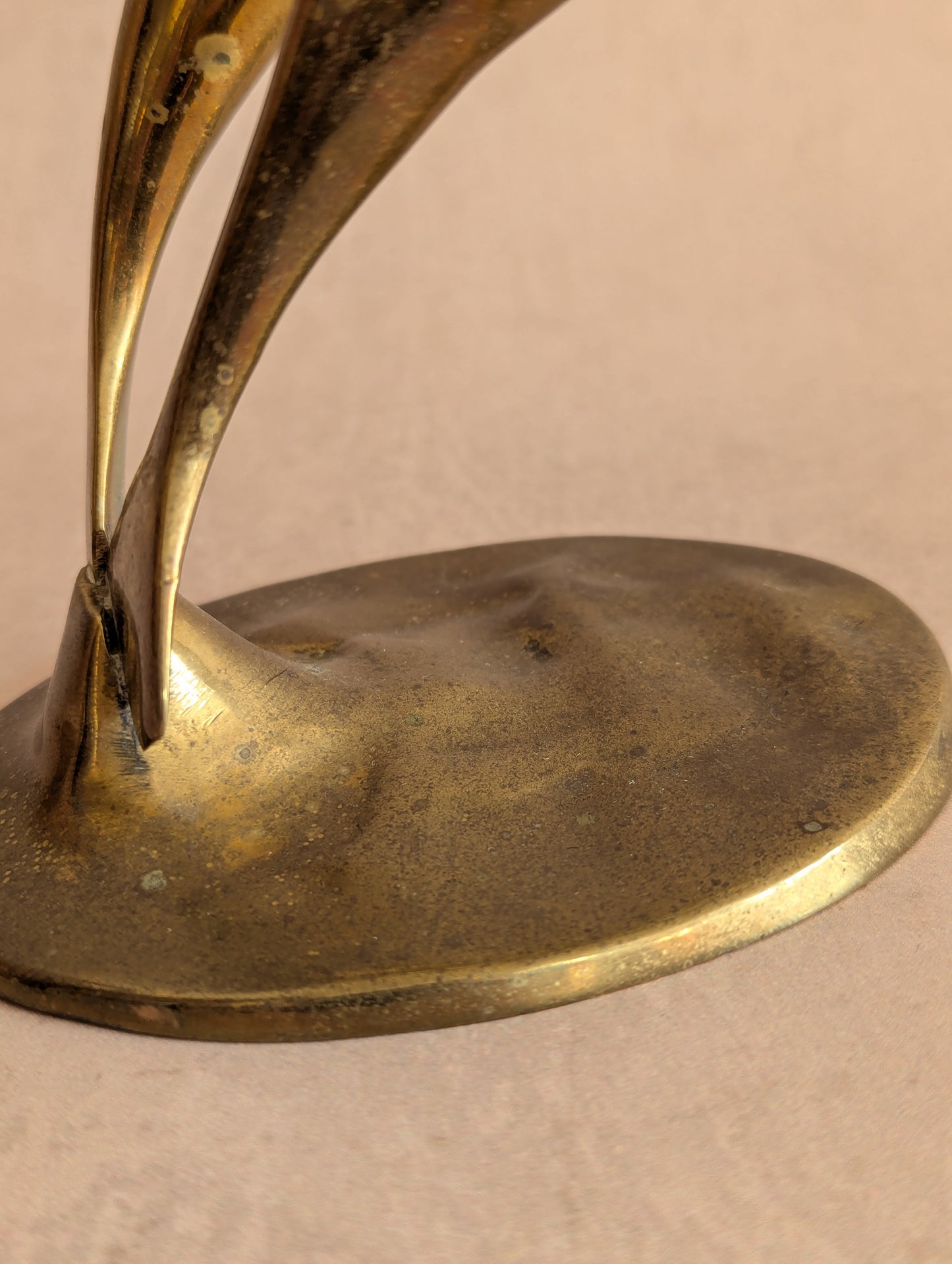 Solid Brass Double Jumping Dolphins Figurine