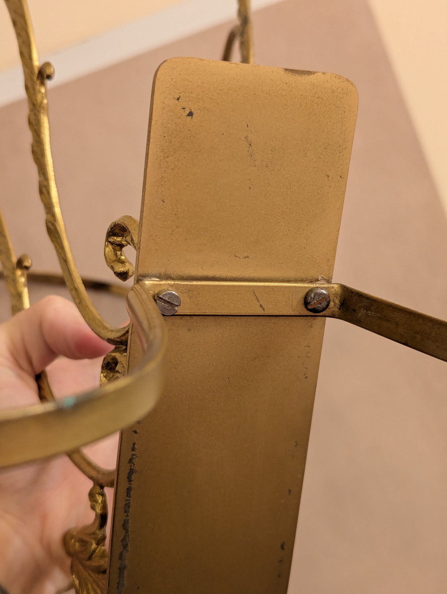 Hollywood Regency Brass Seashell Magazine Rack