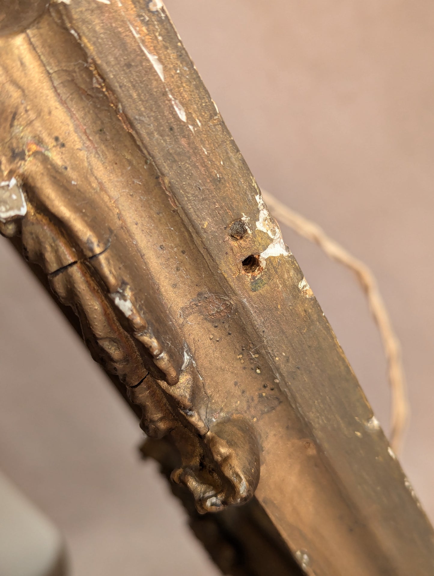 Household Duties Antique Original Watercolour Painting in Ornate Frame