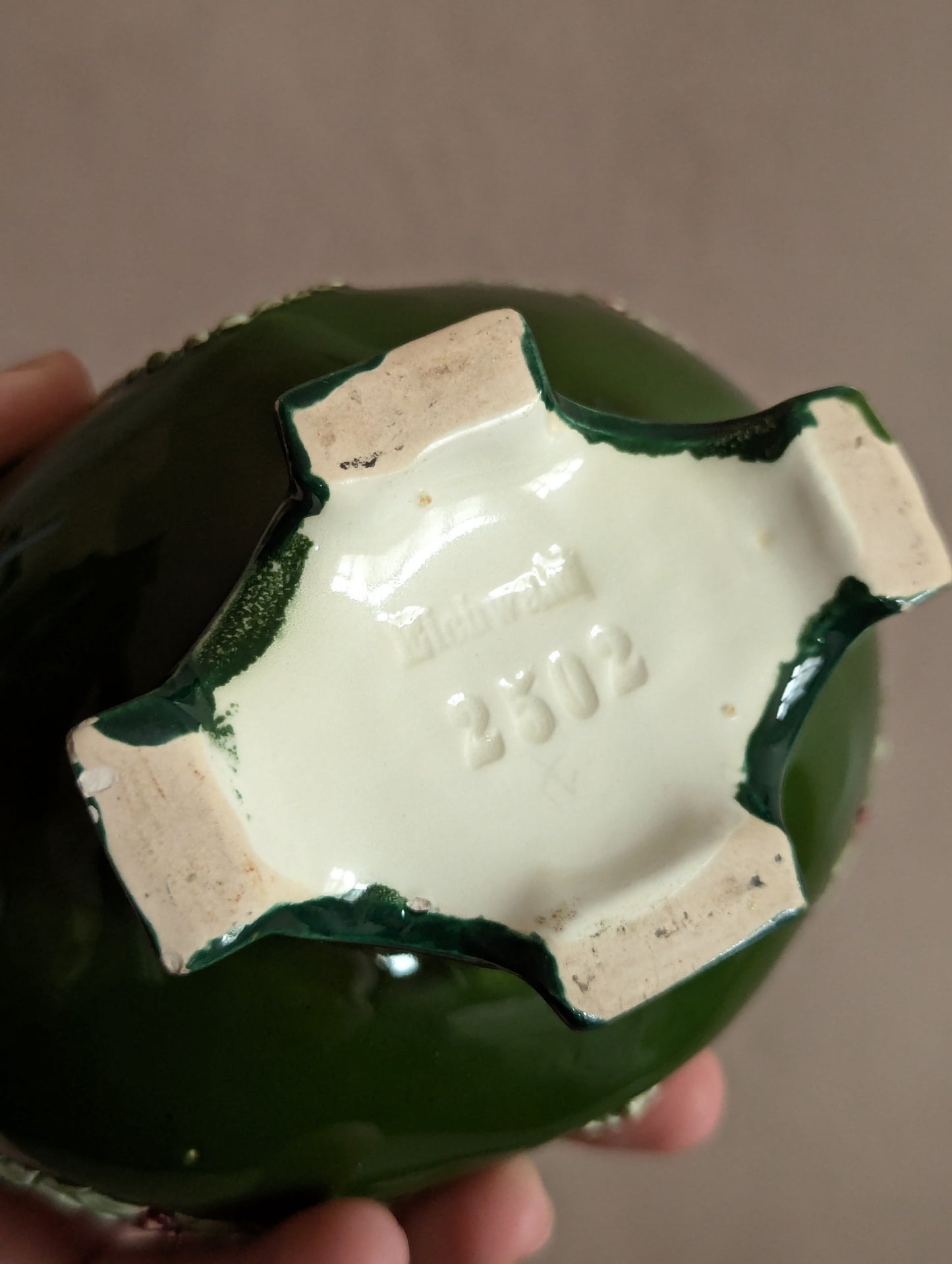 Festive Red & Green Ceramic Wreath Planters, Set of Two