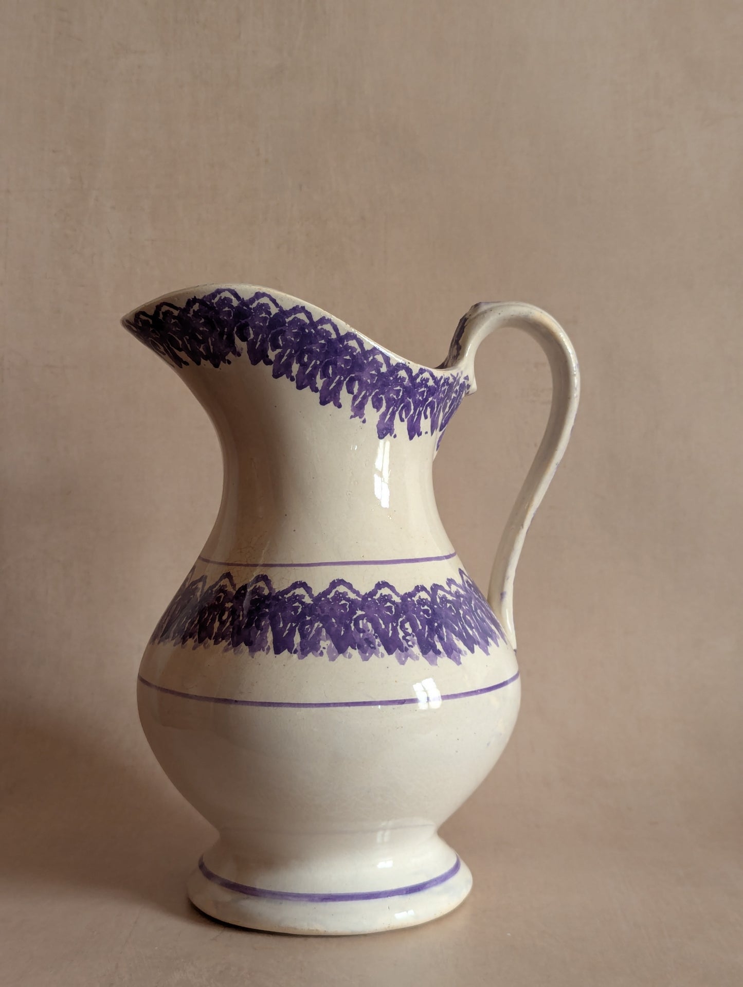 Rare Antique 19th Century Large Spongeware Jug