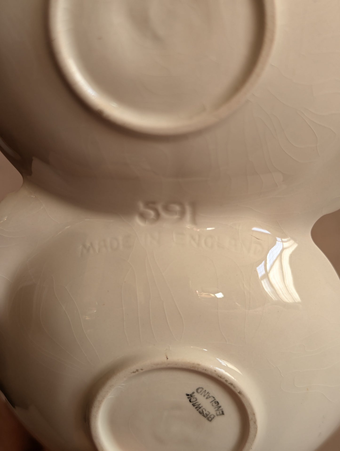 Yellow Buttercup & Peach Lustre Divided Dish, Beswick