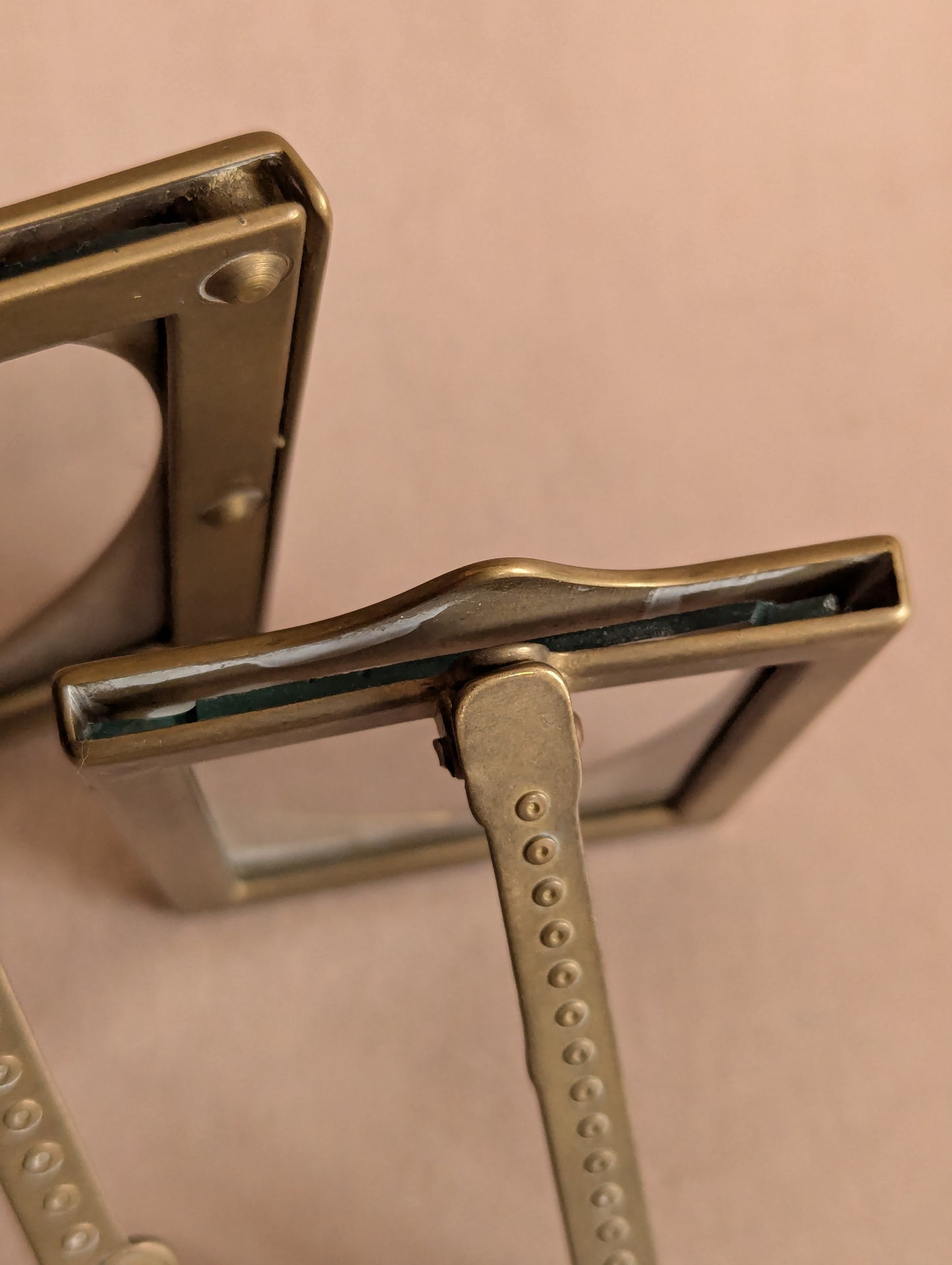 Solid Brass Heart-Shaped Picture Frames, Set of Two
