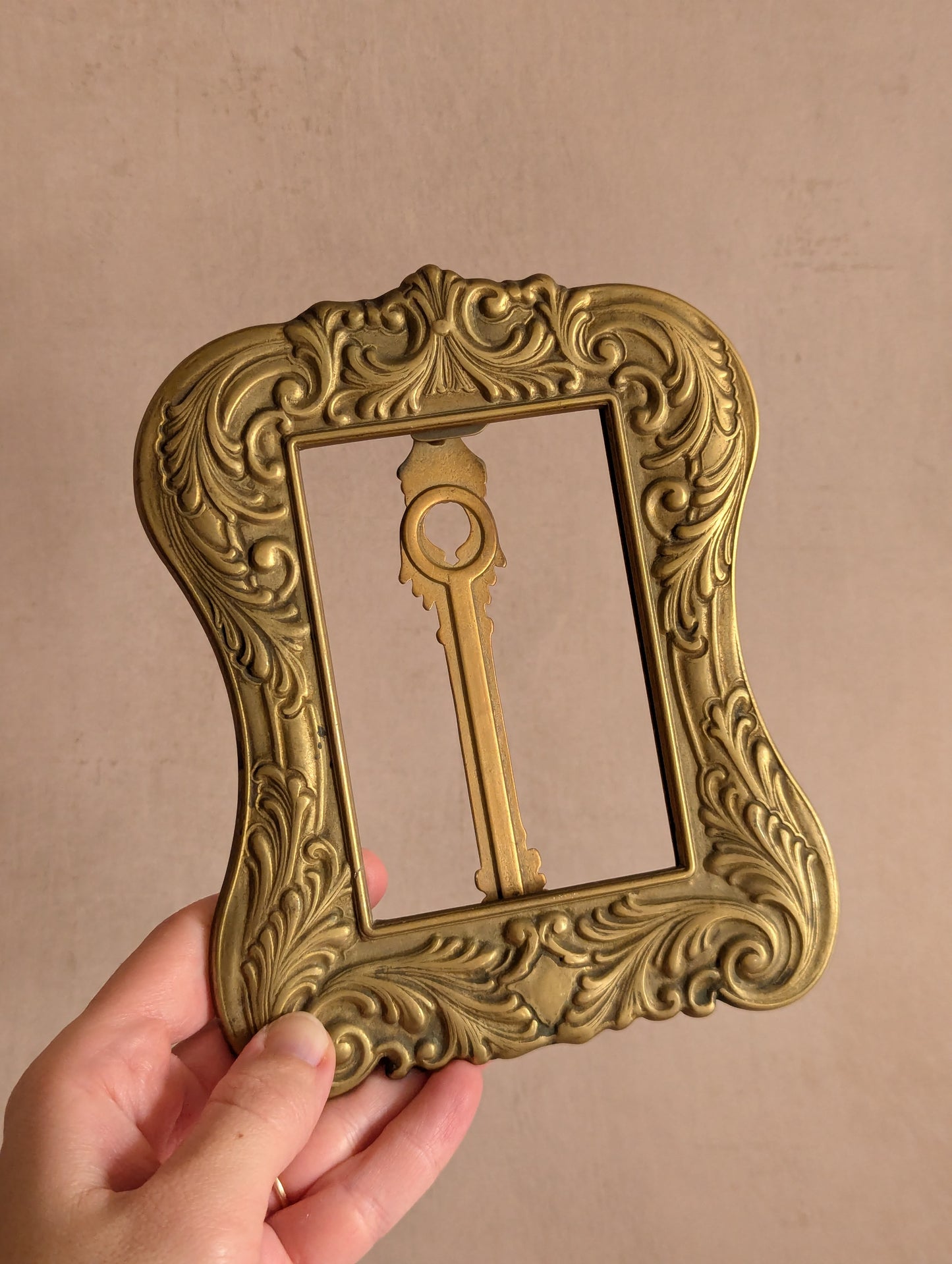 Solid Brass Chunky Scrollwork Picture Frame