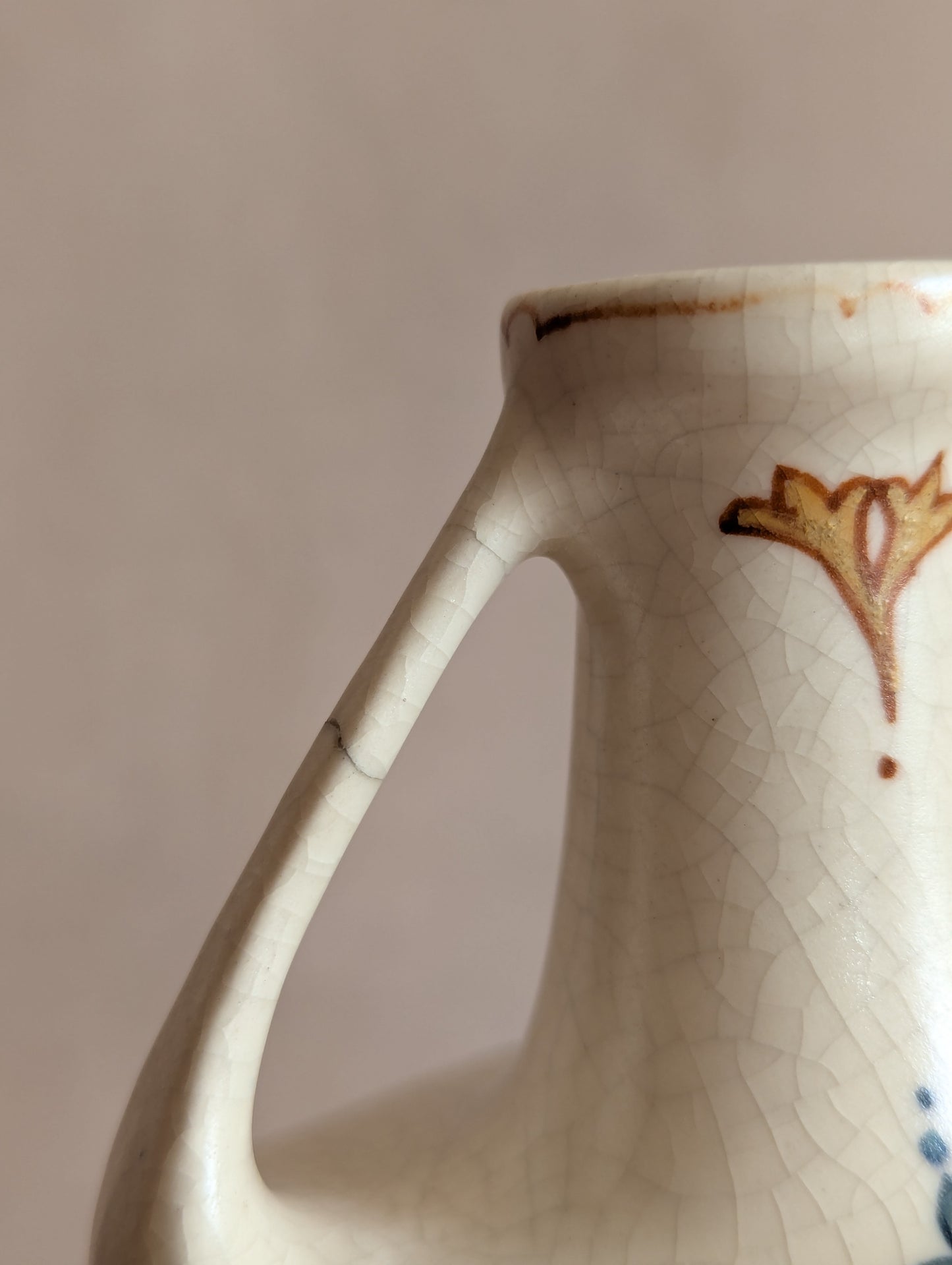 Dutch Art Nouveau Small Amphora Vase, Arnhem, Antique
