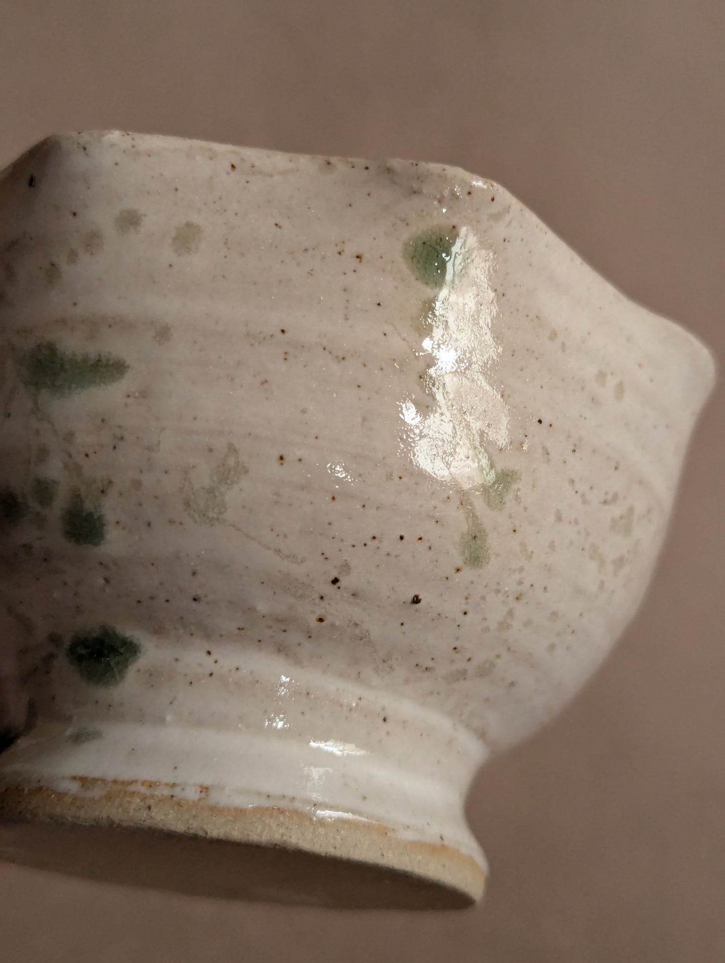 Splatter Paint Scalloped Studio Pottery Bowl