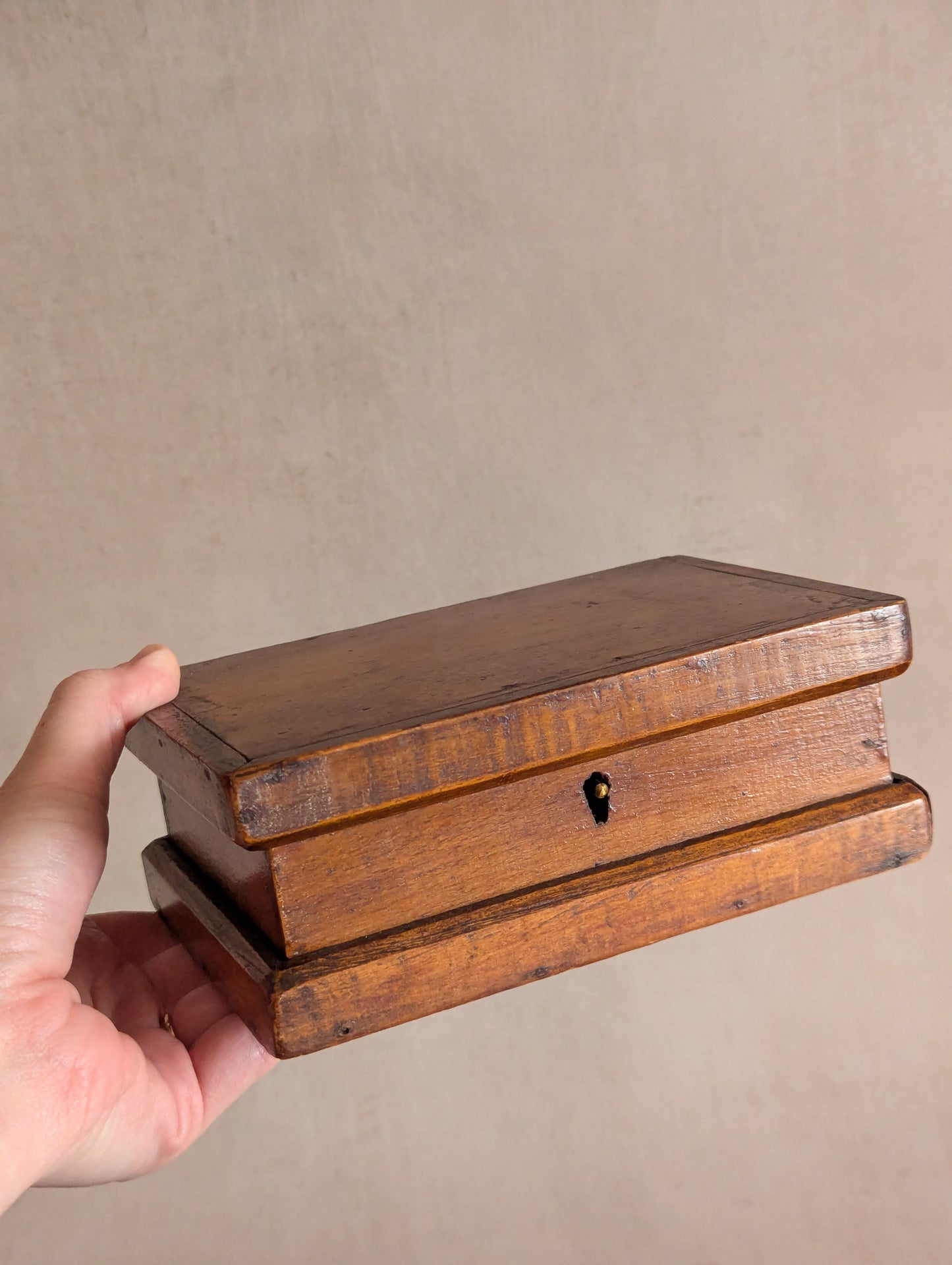 Small Wooden Teak Sectional Trinket Box