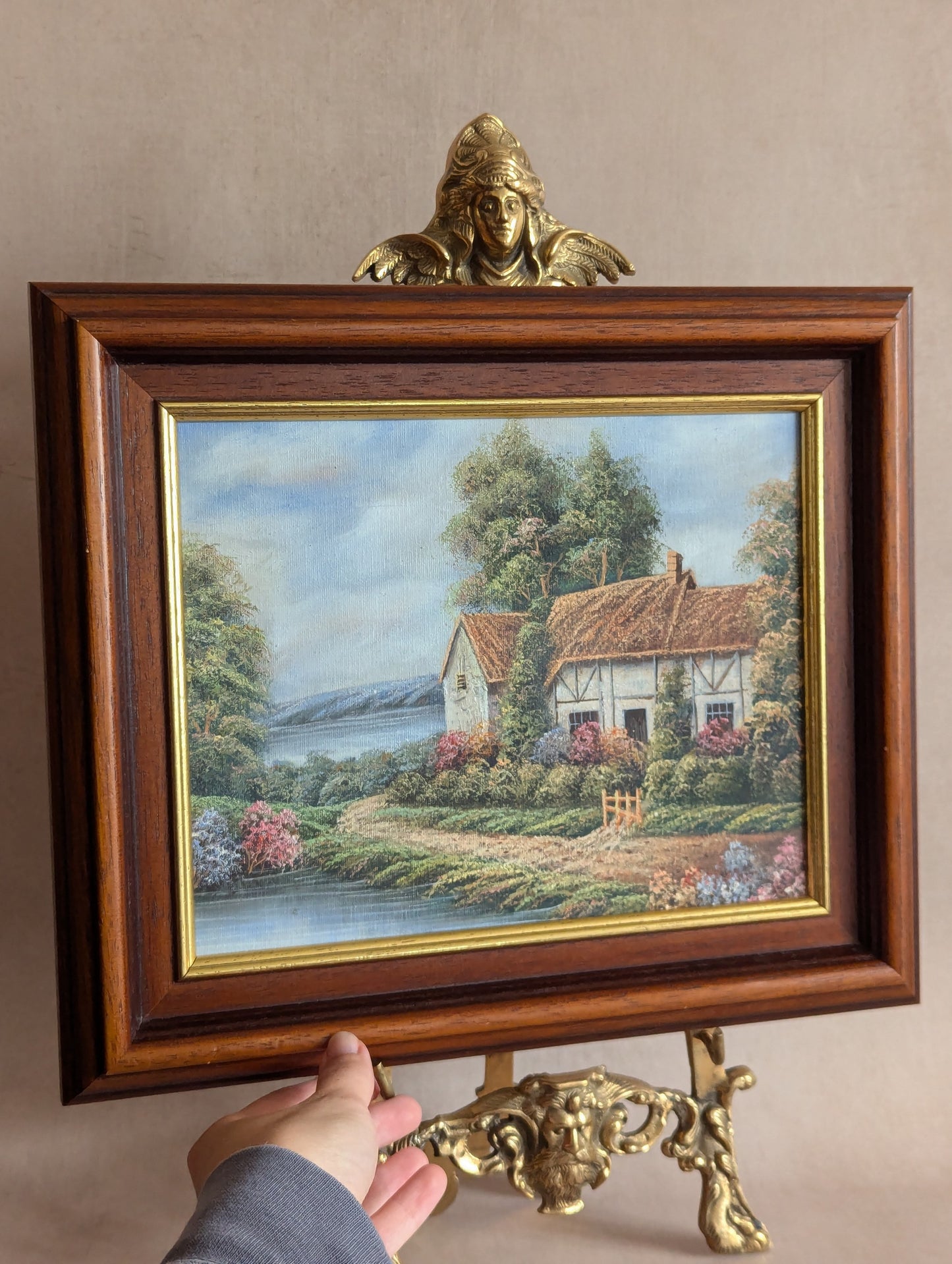 Countryside Cottage Original Framed Oil Painting