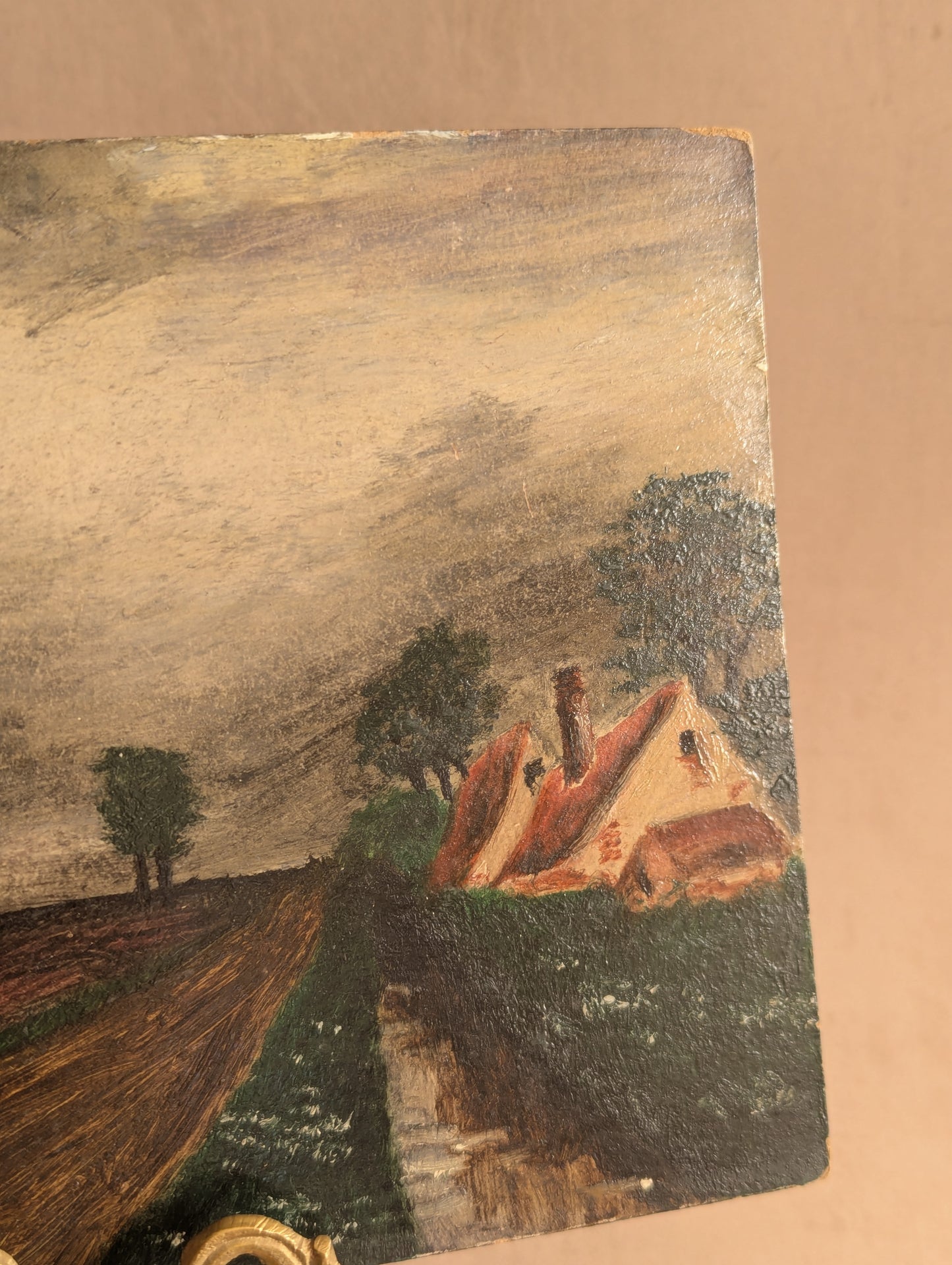 Antique Set of Oil On Board Paintings w/Artist's Photo, c. 1915