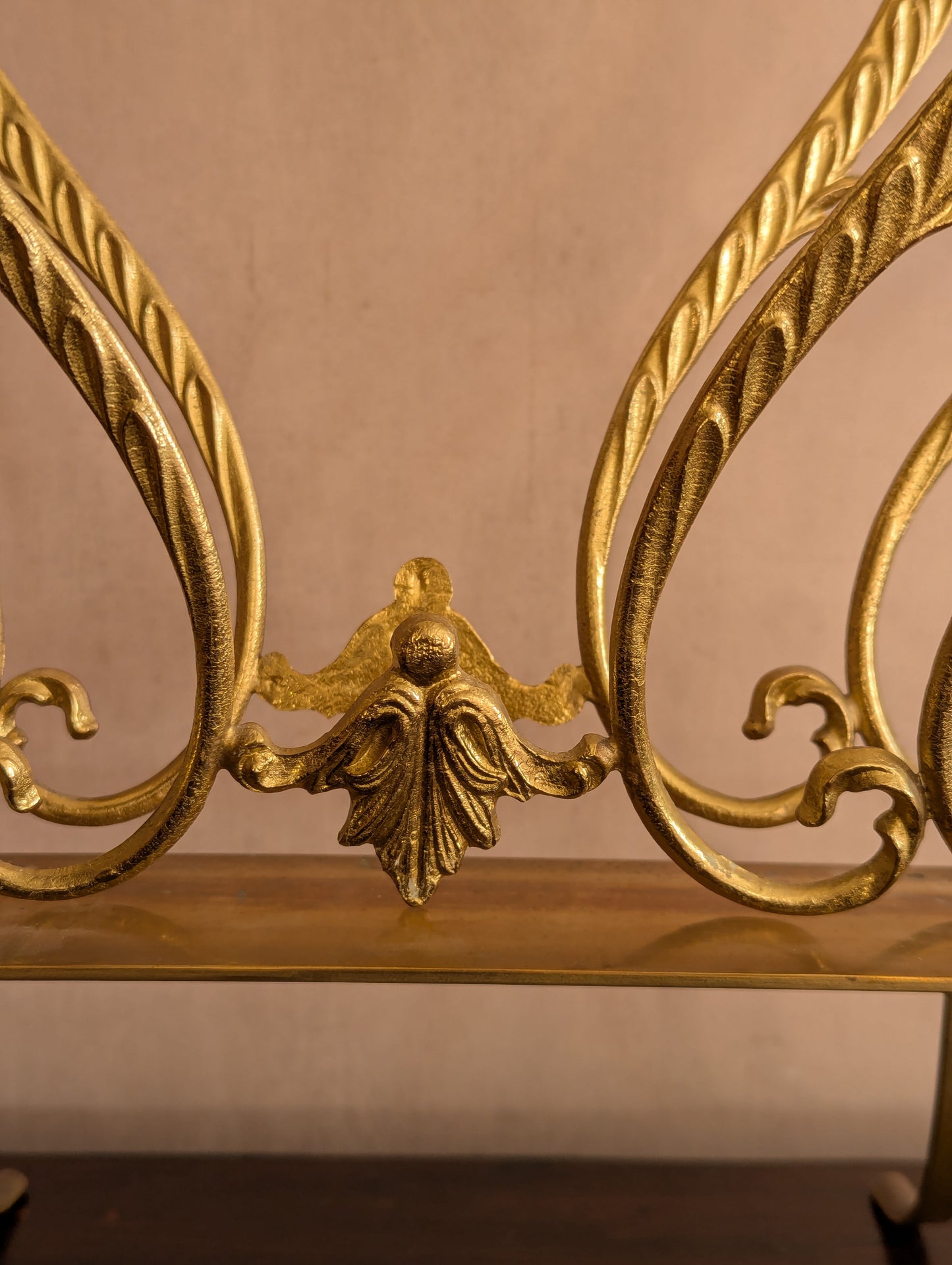 Hollywood Regency Brass Seashell Magazine Rack