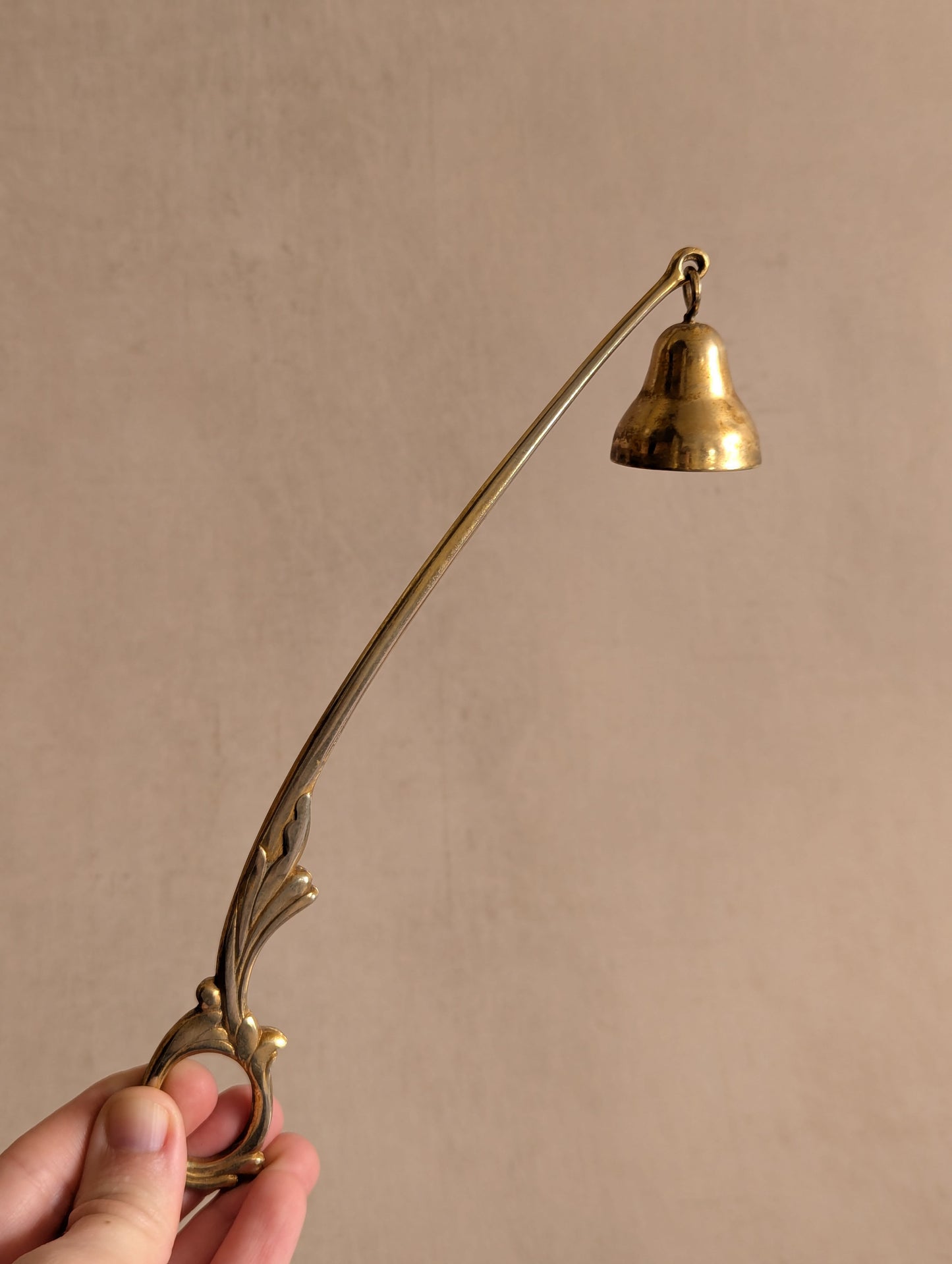 Feminine Flourish Gold Tone Candle Snuffer
