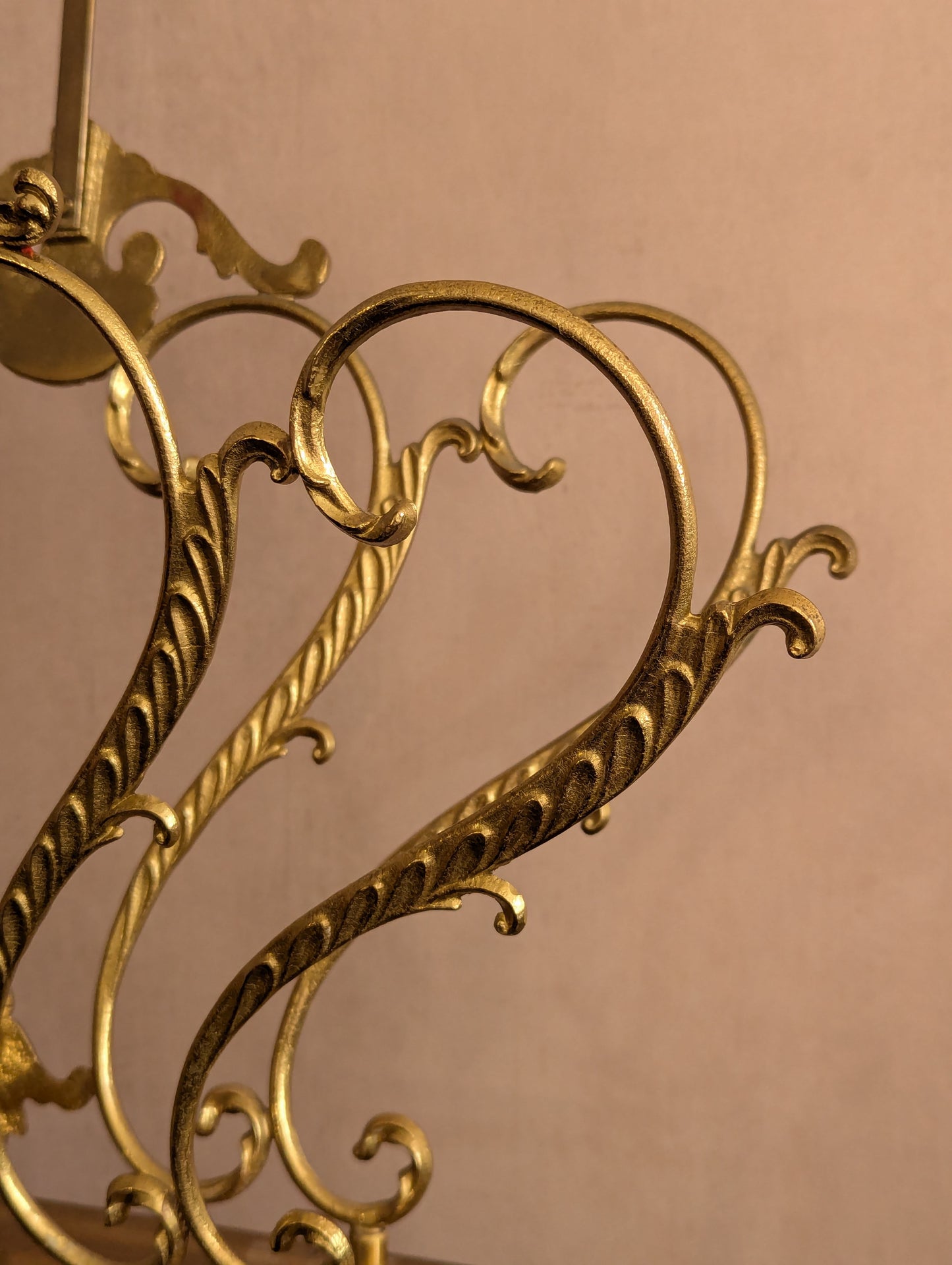 Hollywood Regency Brass Seashell Magazine Rack