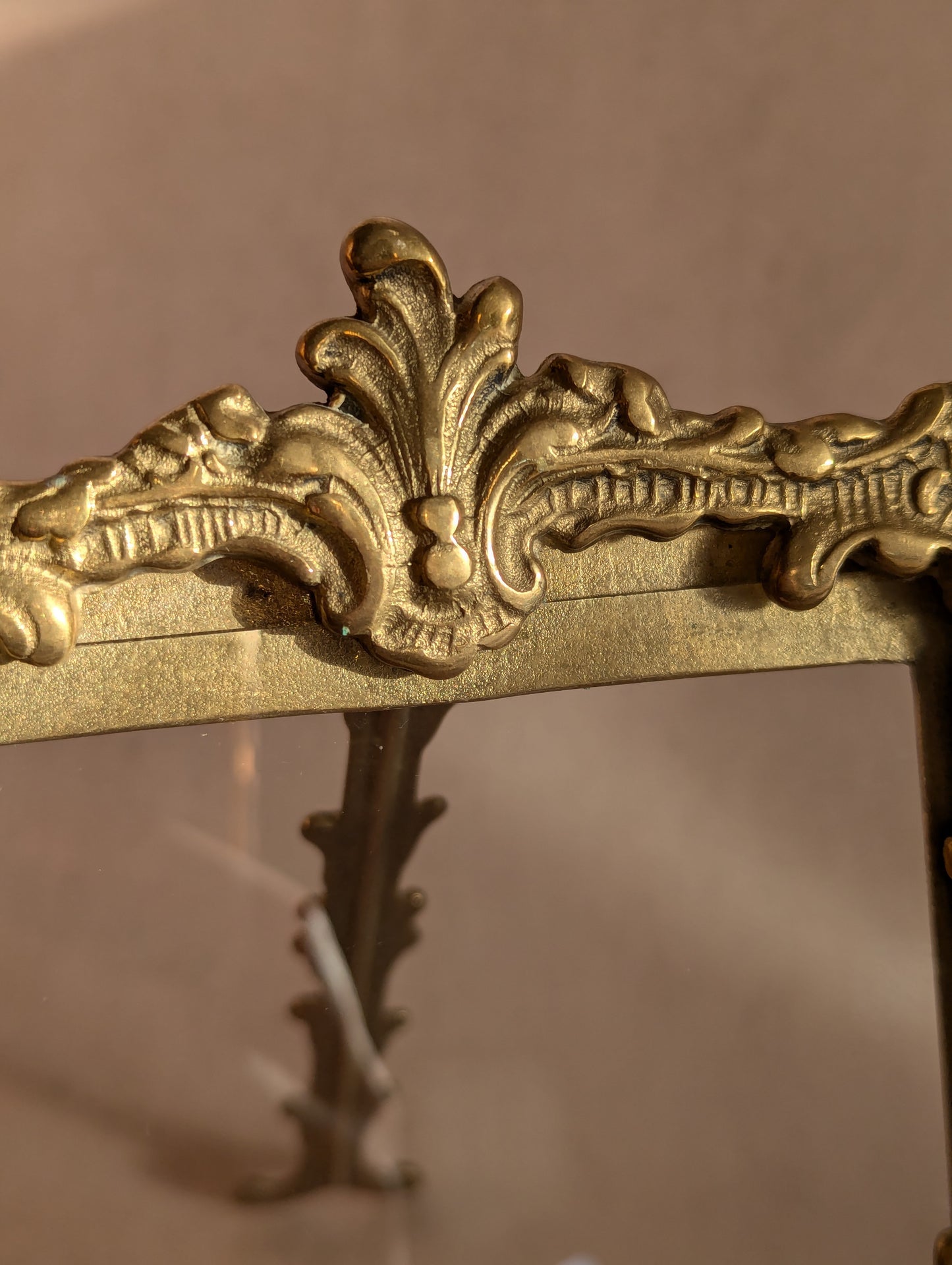 Ornate Baroque Brass Standing Photo Frame