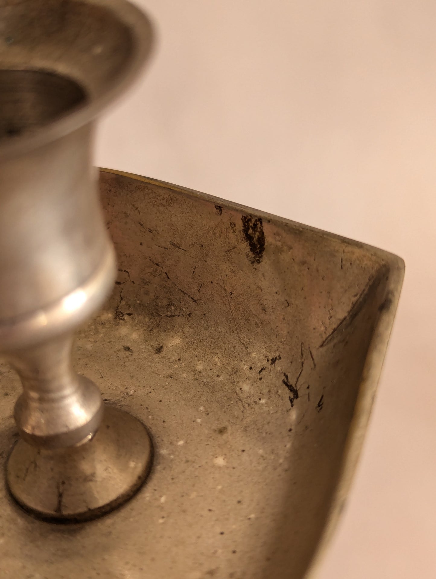 Heart-Shaped Silver Plated Brass Chamberstick