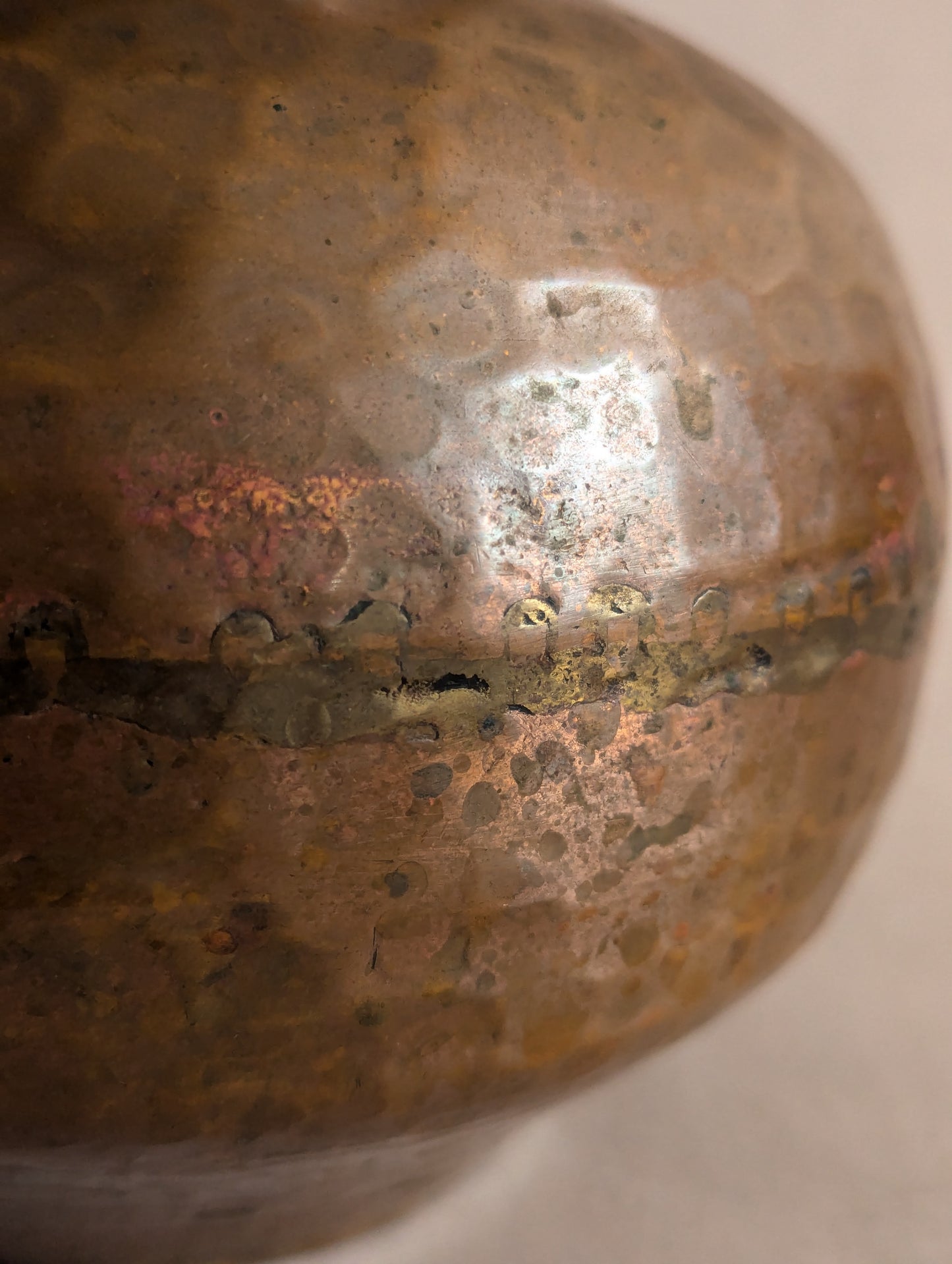 Antique Primitive 19th Century Handled Copper Jug