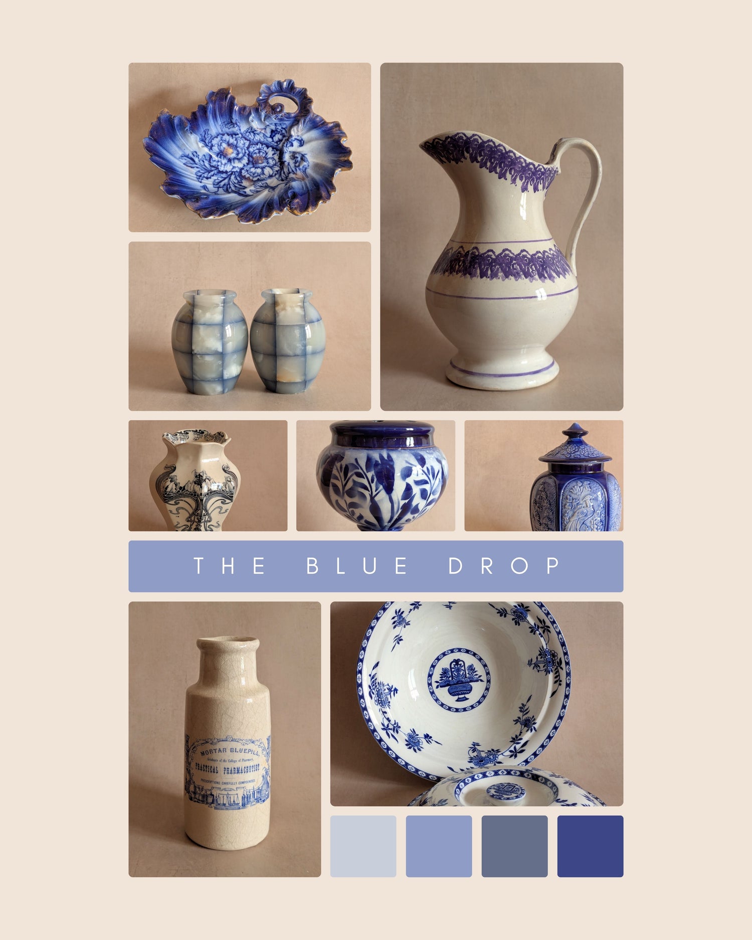 The Blue Drop - Blue & White Vintage & Antique Home Decor